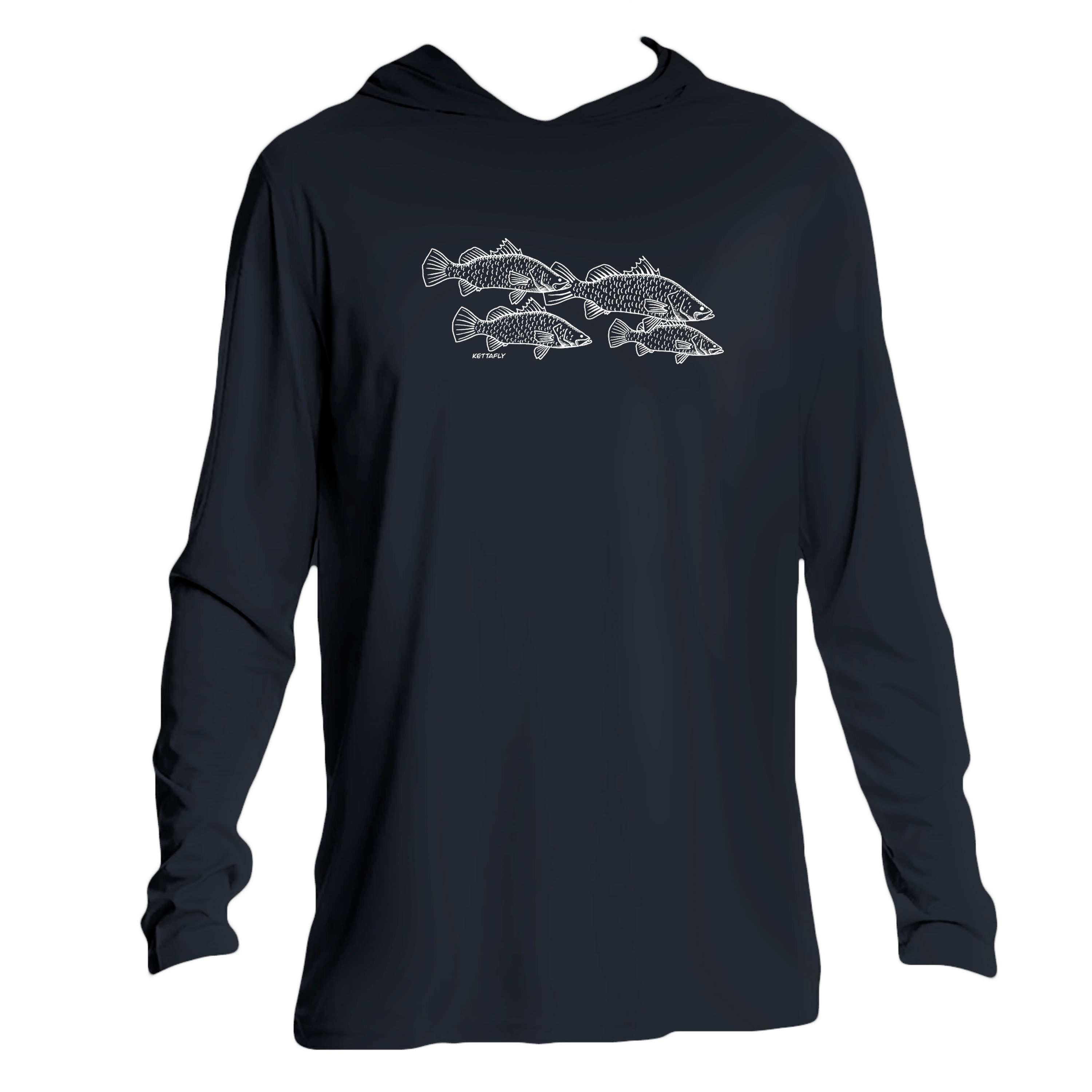 Barra School Design (front) UPF50+ Hooded long sleeve Sun Shirt