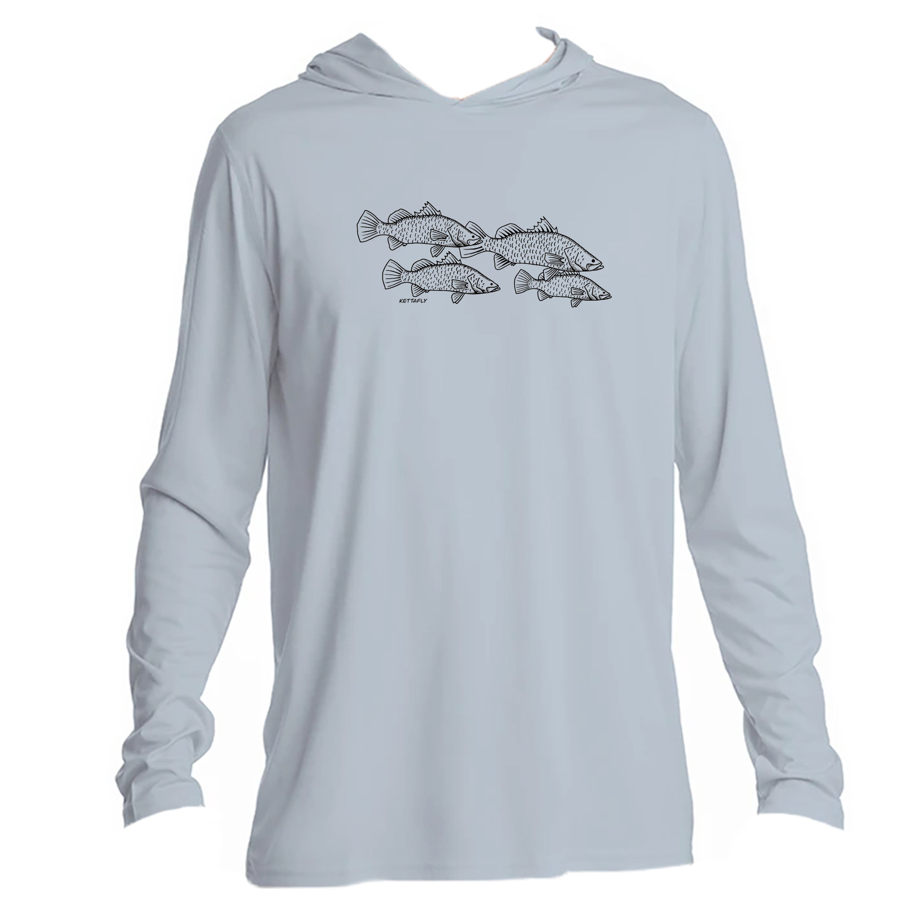 Barra School Design (front) UPF50+ Hooded long sleeve Sun Shirt
