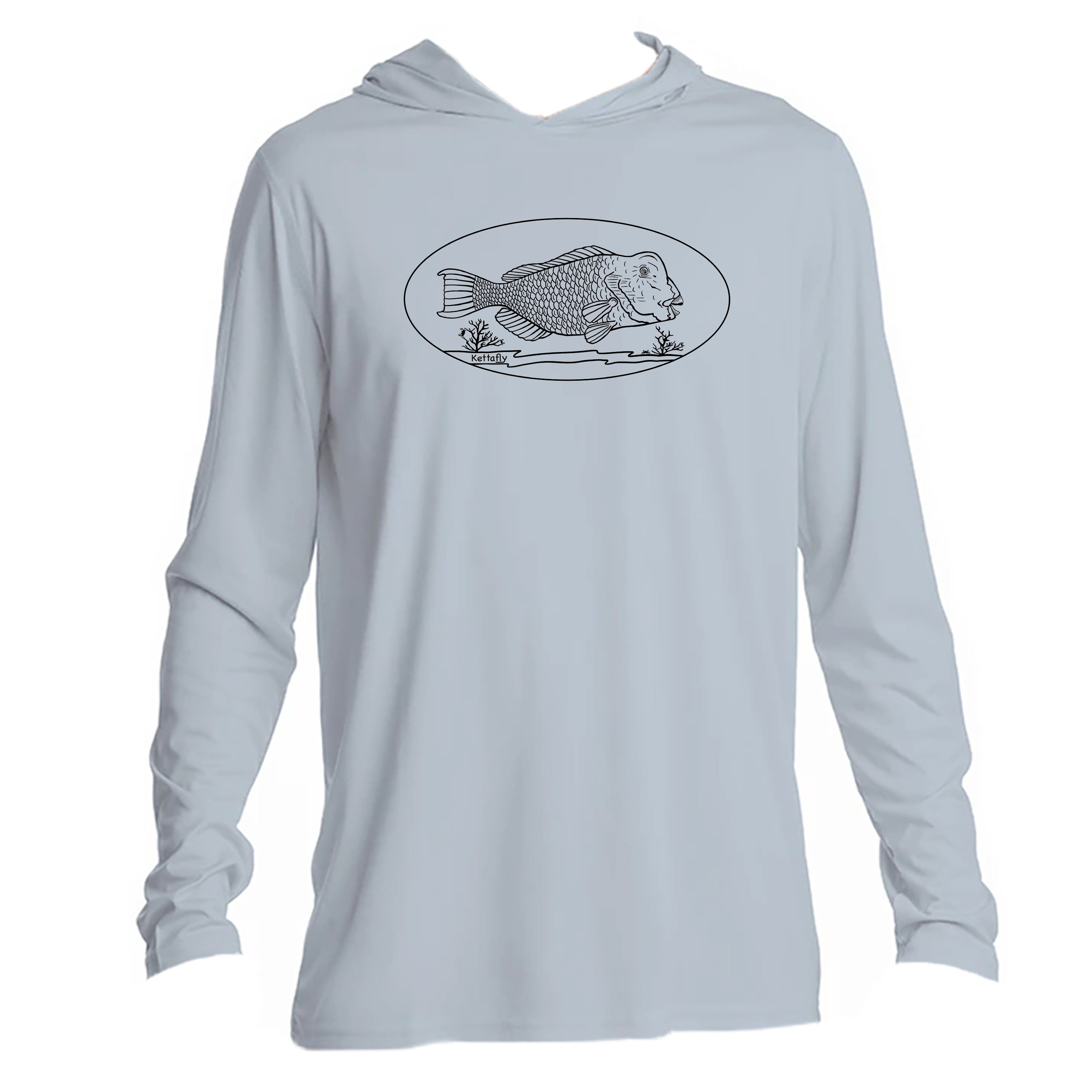 Bumpy Design (front) UPF50+ Hooded long sleeve Sun Shirt