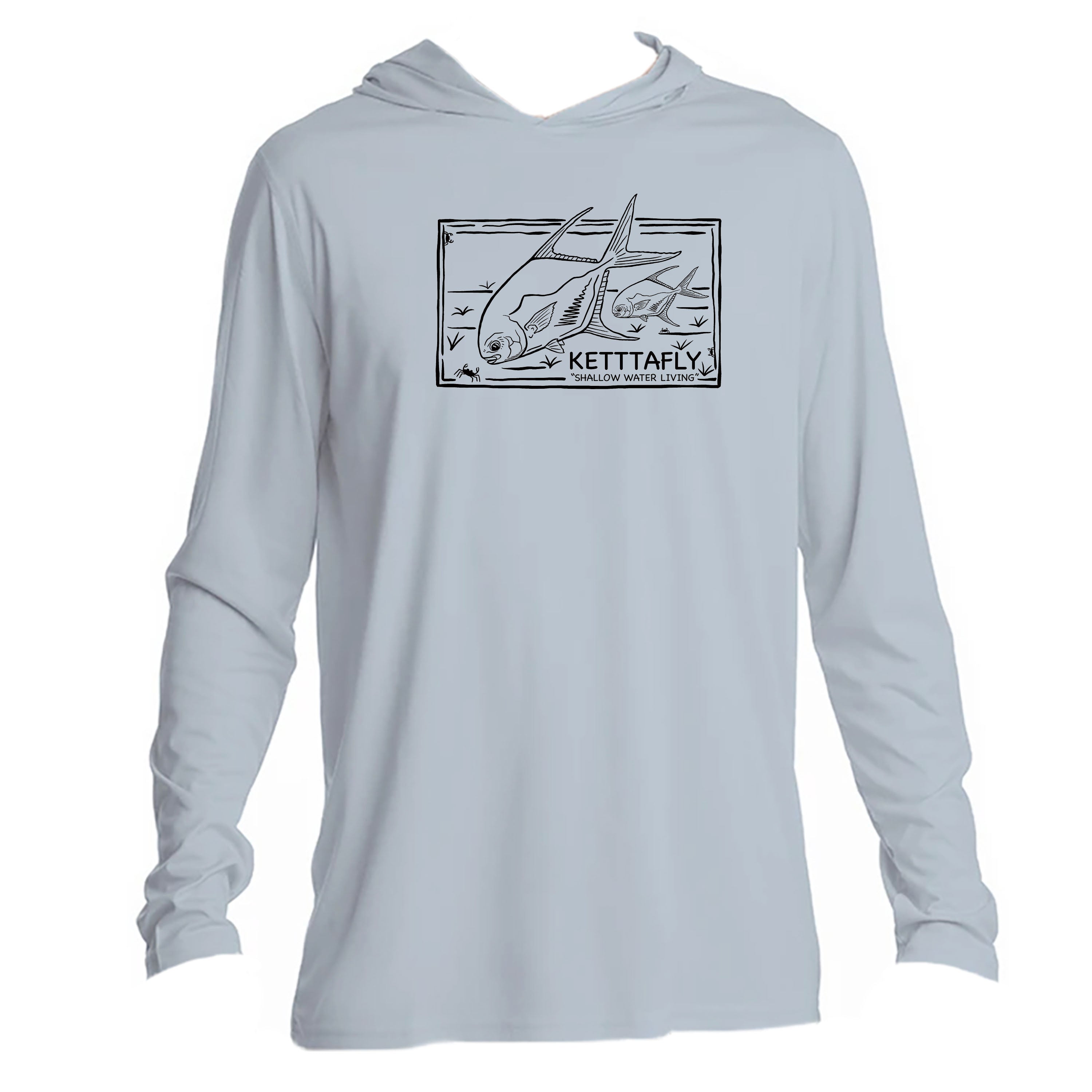 Permit Stamp Design (front) UPF50+ Hooded long sleeve Sun Shirt