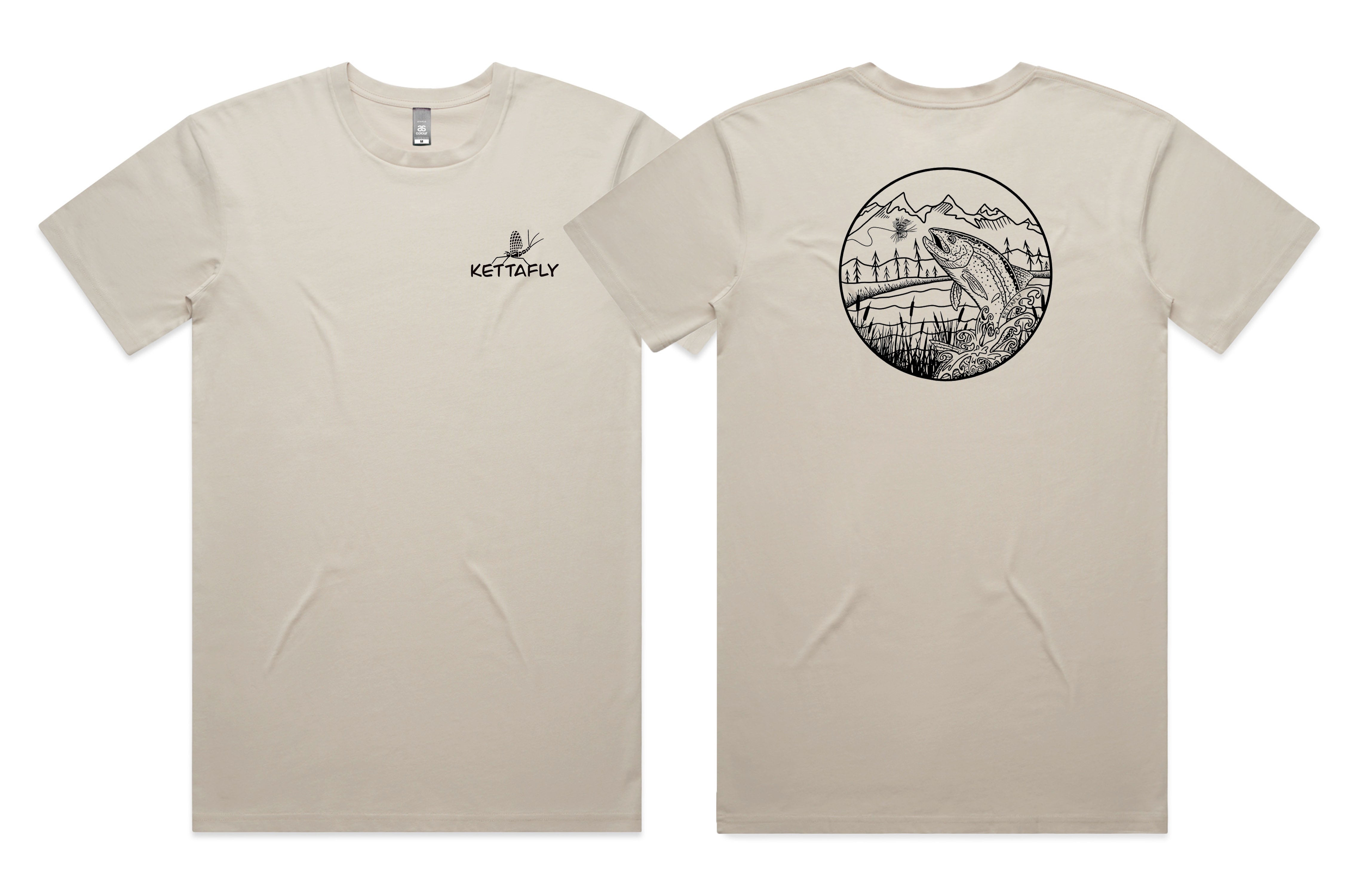 Jumping Rainbow Design (pocket & back) T-Shirt Short Sleeve