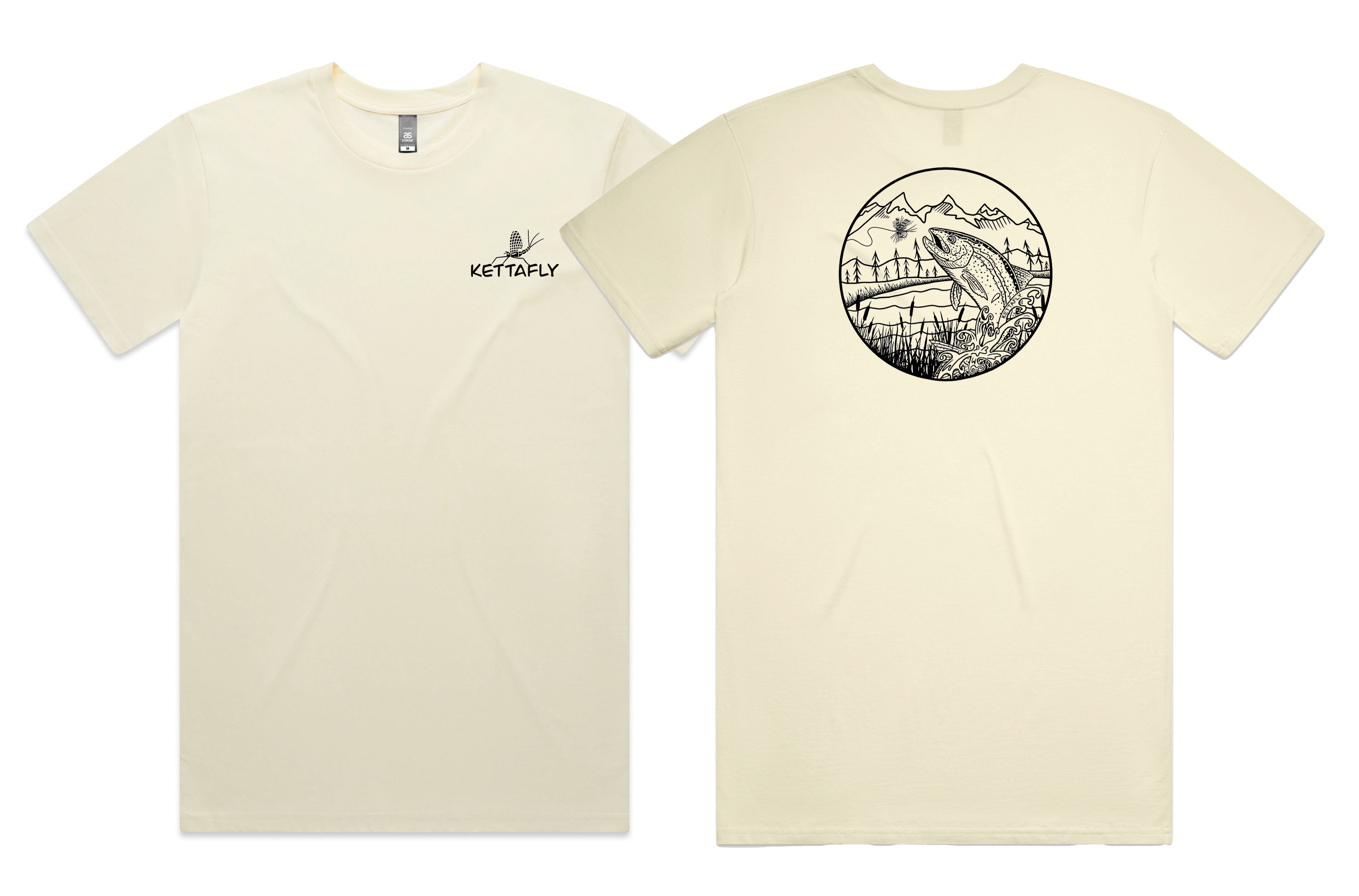 Jumping Rainbow Design (pocket & back) T-Shirt Short Sleeve