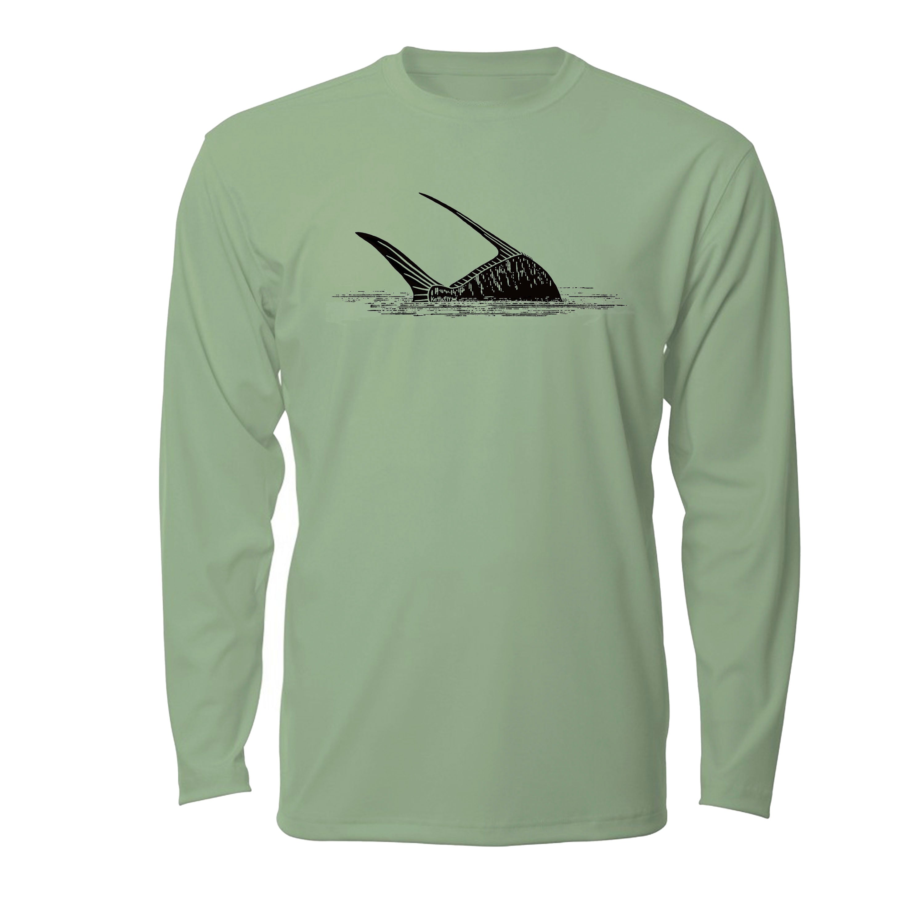 Half Perm Design (front) UPF50+ Long Sleeve Sun Shirt