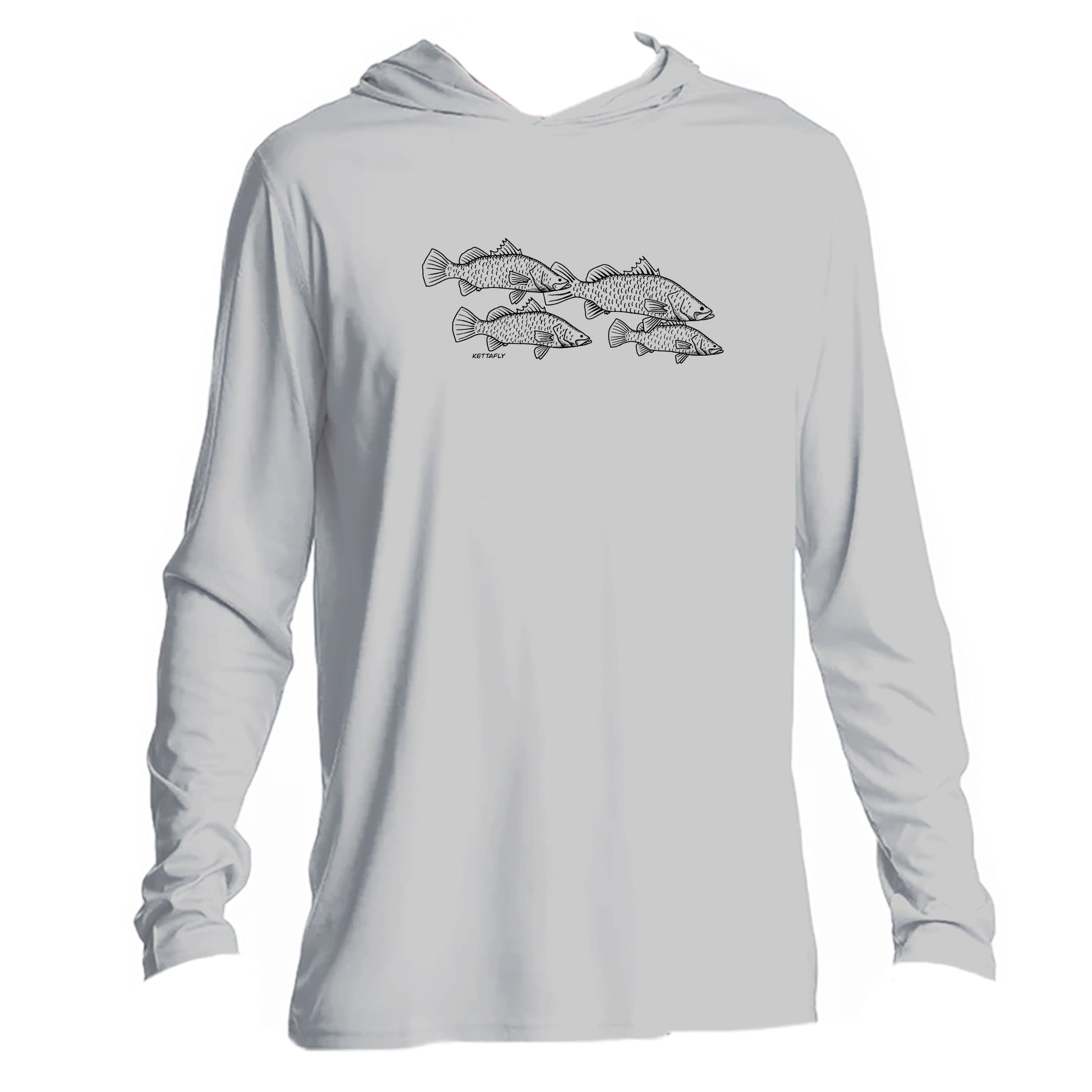 Barra School Design (front) UPF50+ Hooded long sleeve Sun Shirt