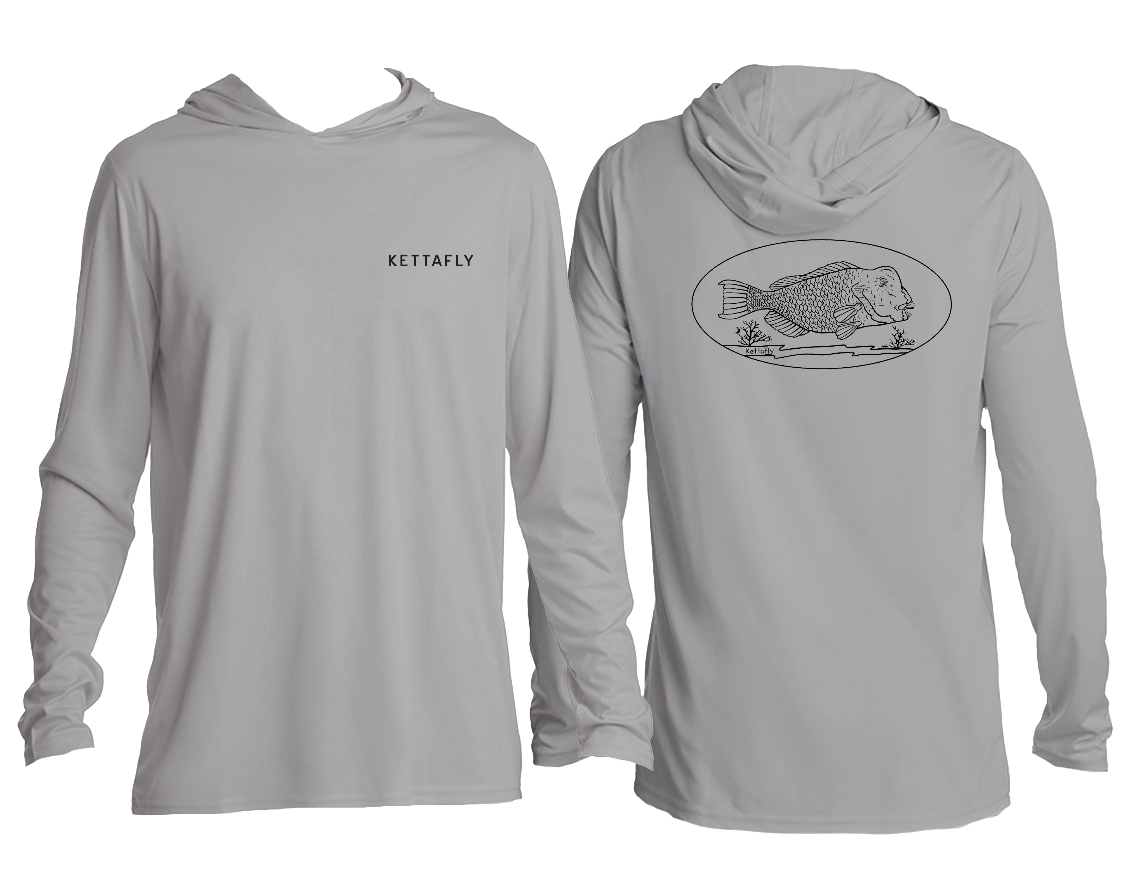 Bumpy Design (pocket & back) UPF50+ Hooded long sleeve Sun Shirt