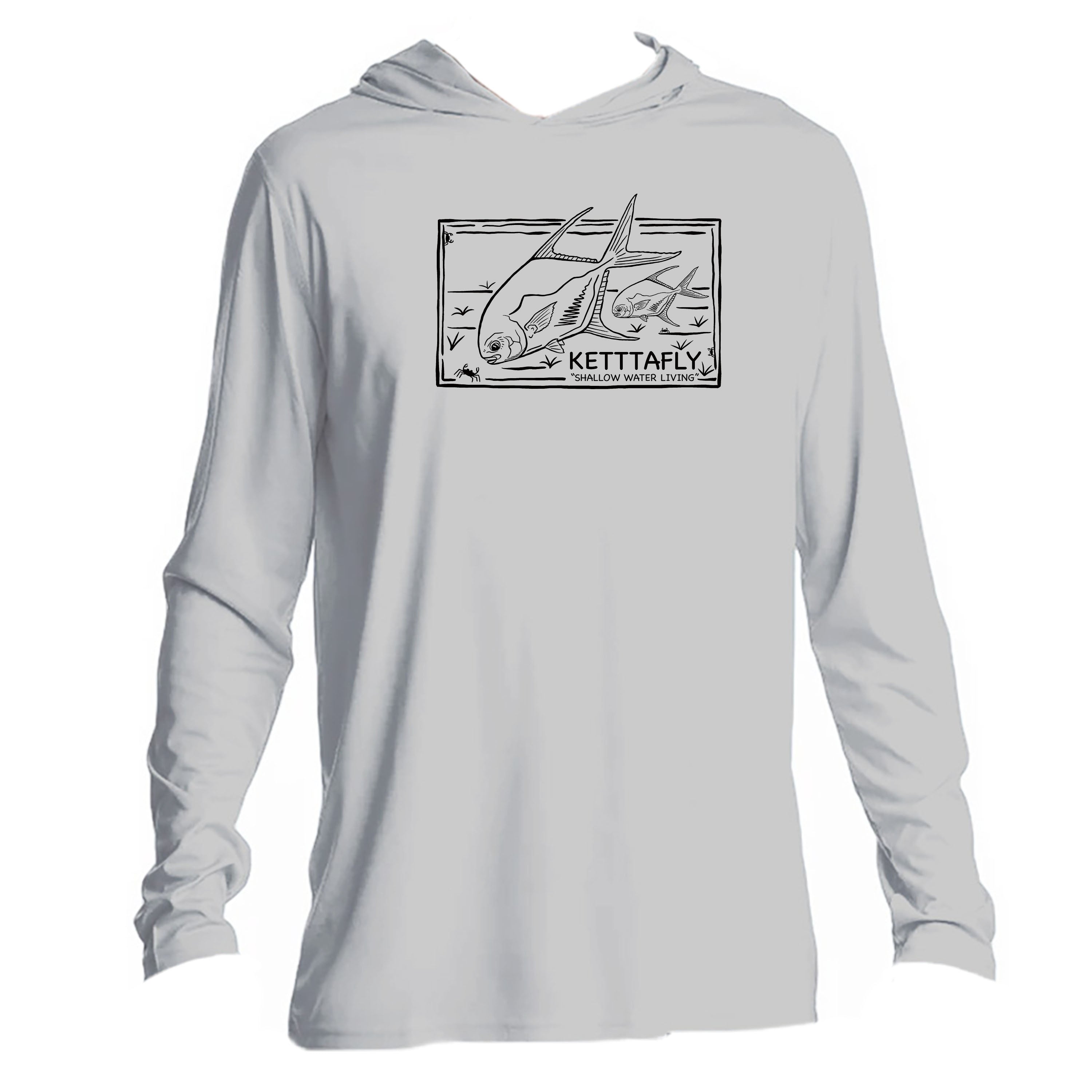 Permit Stamp Design (front) UPF50+ Hooded long sleeve Sun Shirt