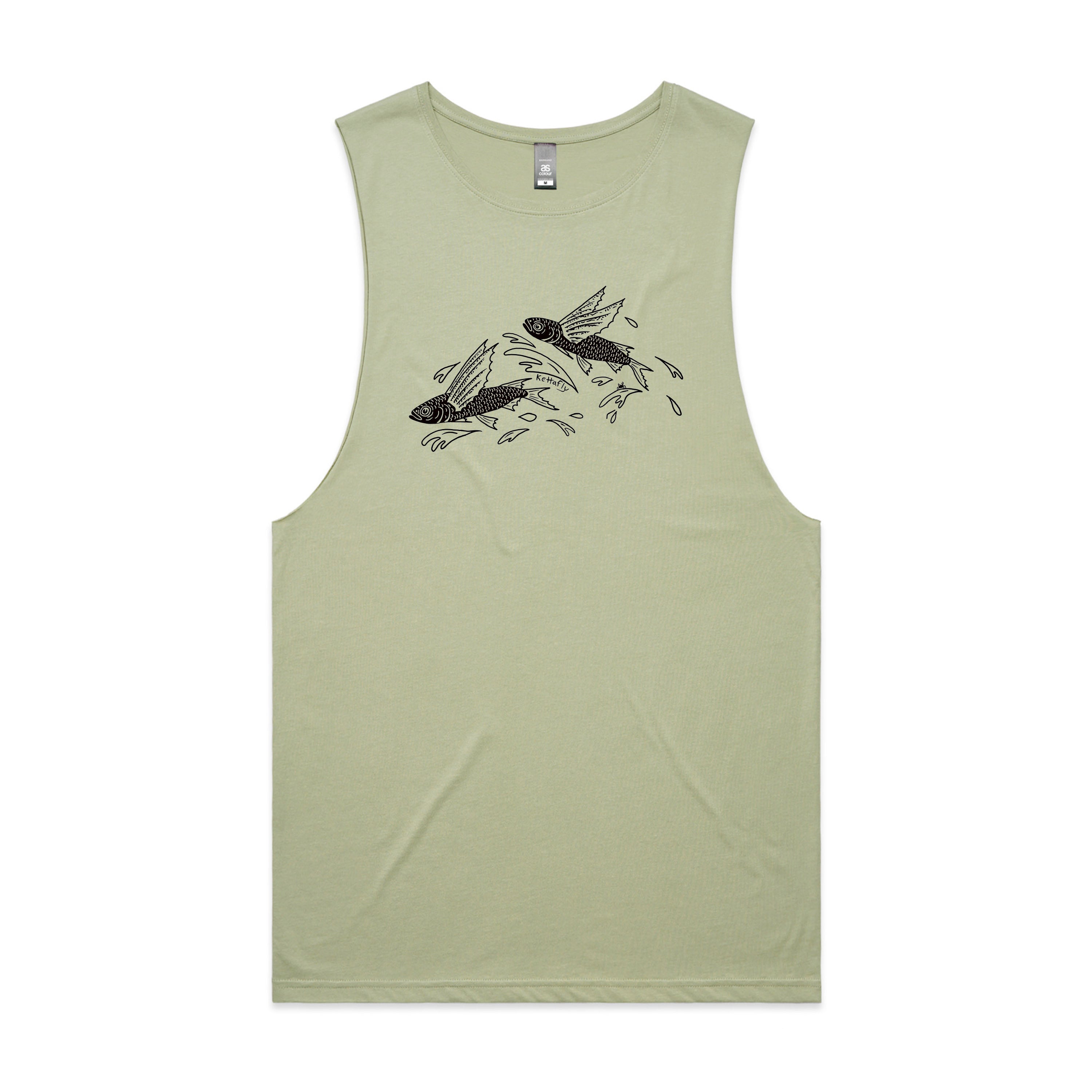 Flying Fish Design (front) Tank Top