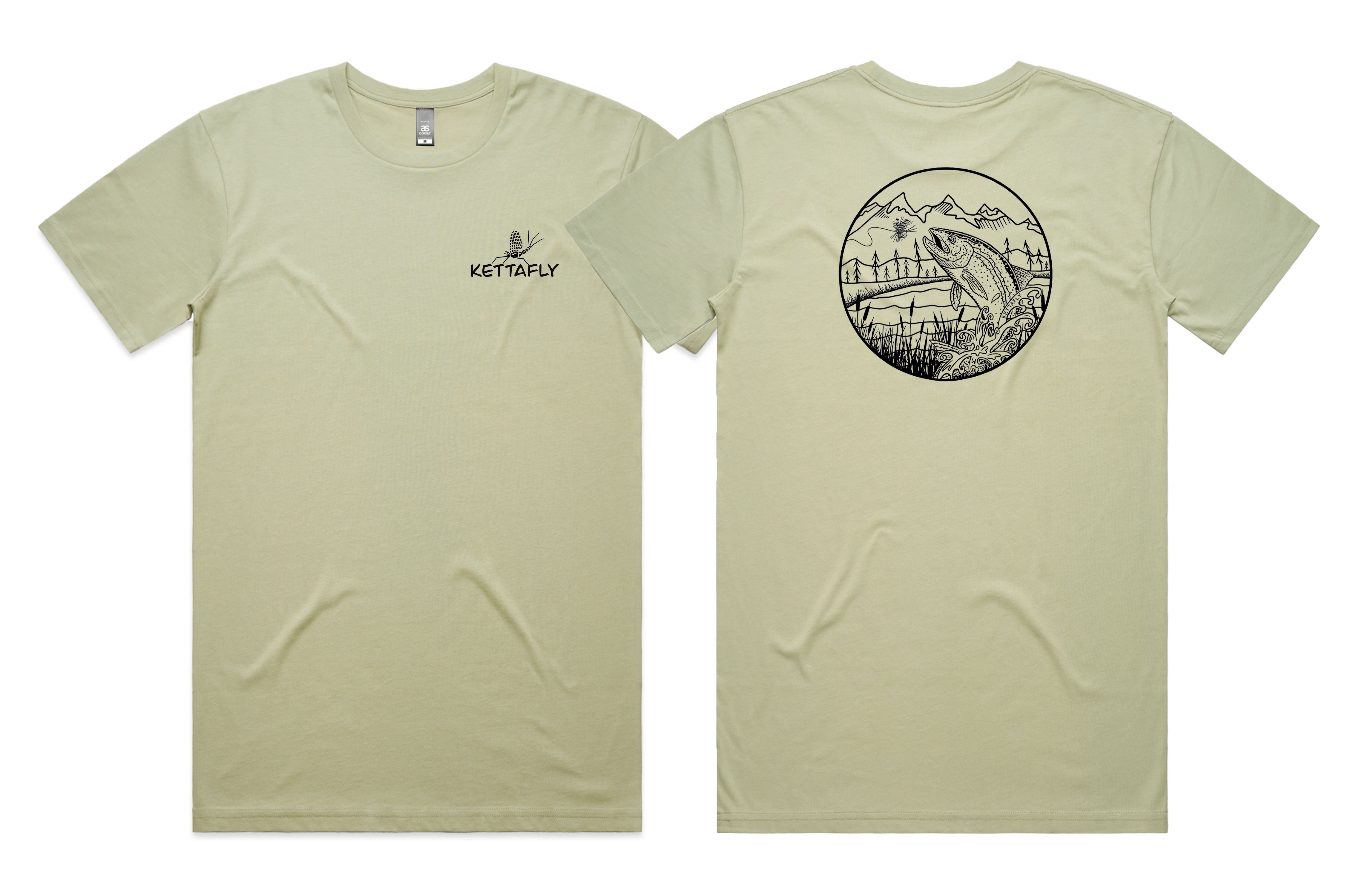 Jumping Rainbow Design (pocket & back) T-Shirt Short Sleeve