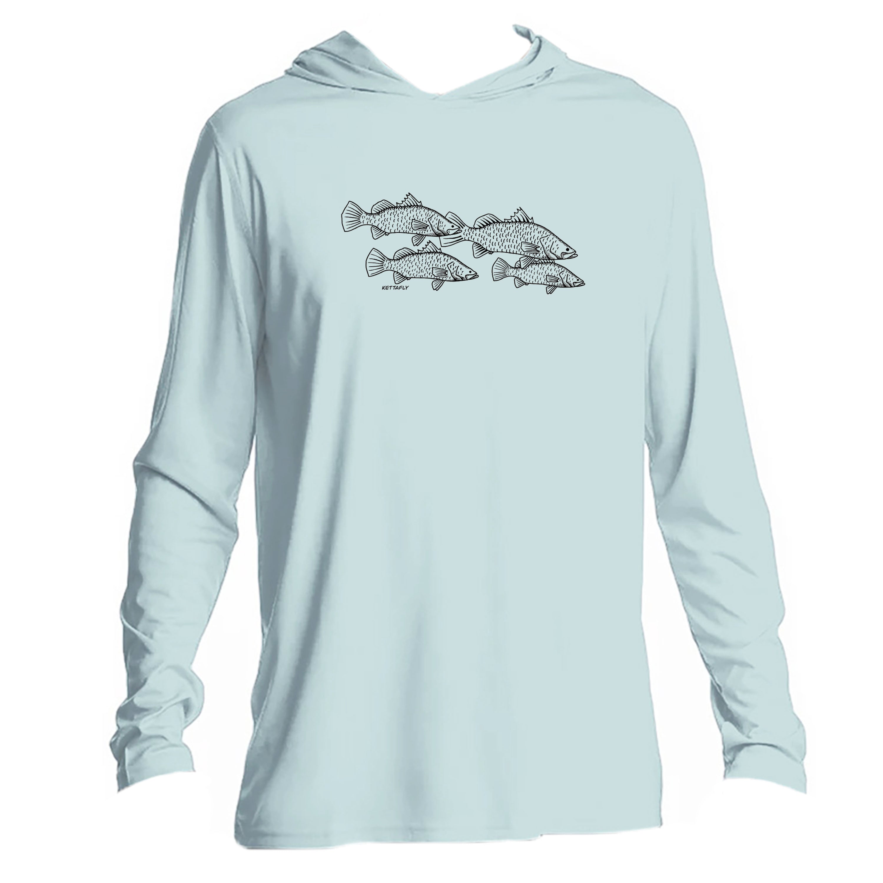 Barra School Design (front) UPF50+ Hooded long sleeve Sun Shirt