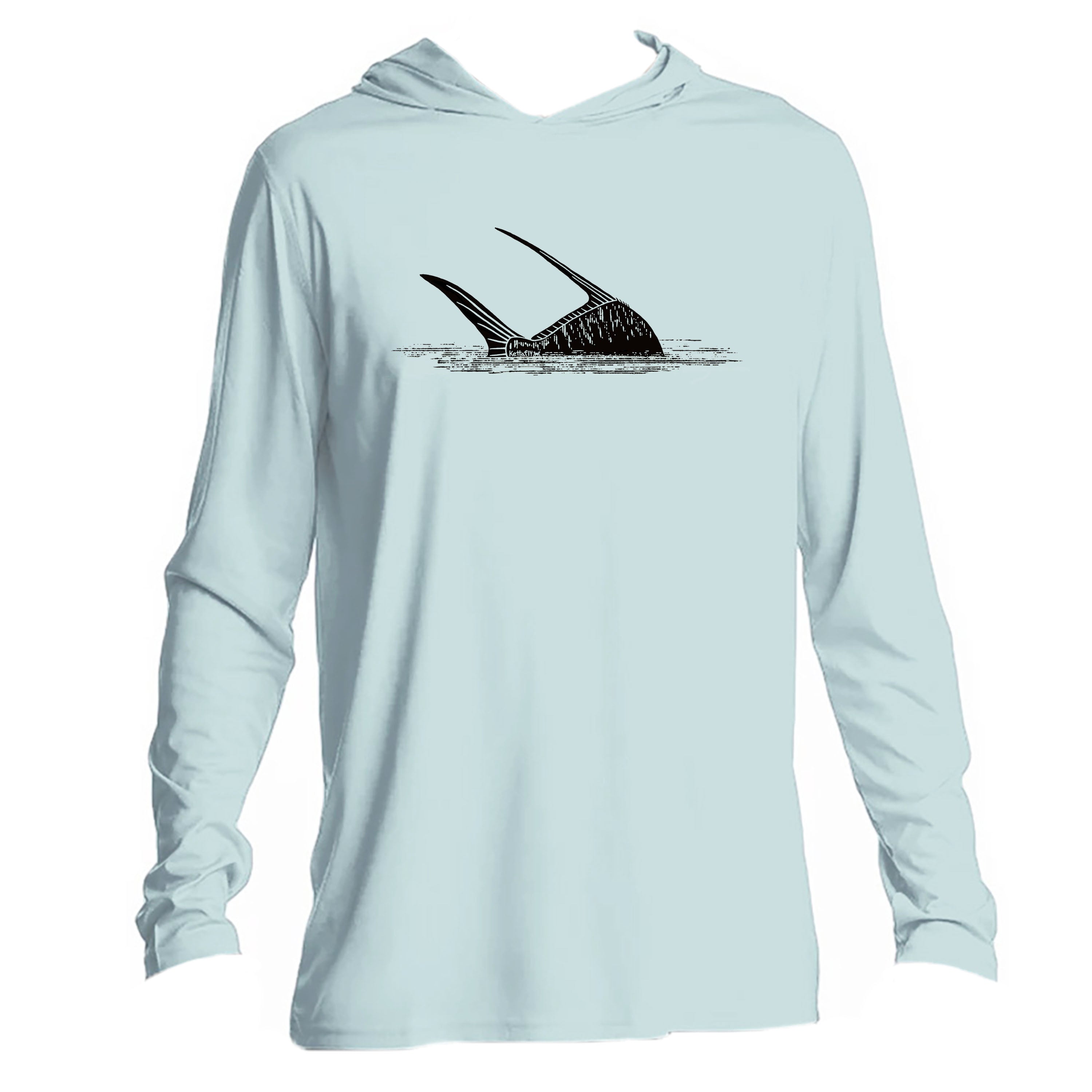 Half Perm Design (front) UPF50+ Hooded long sleeve Sun Shirt