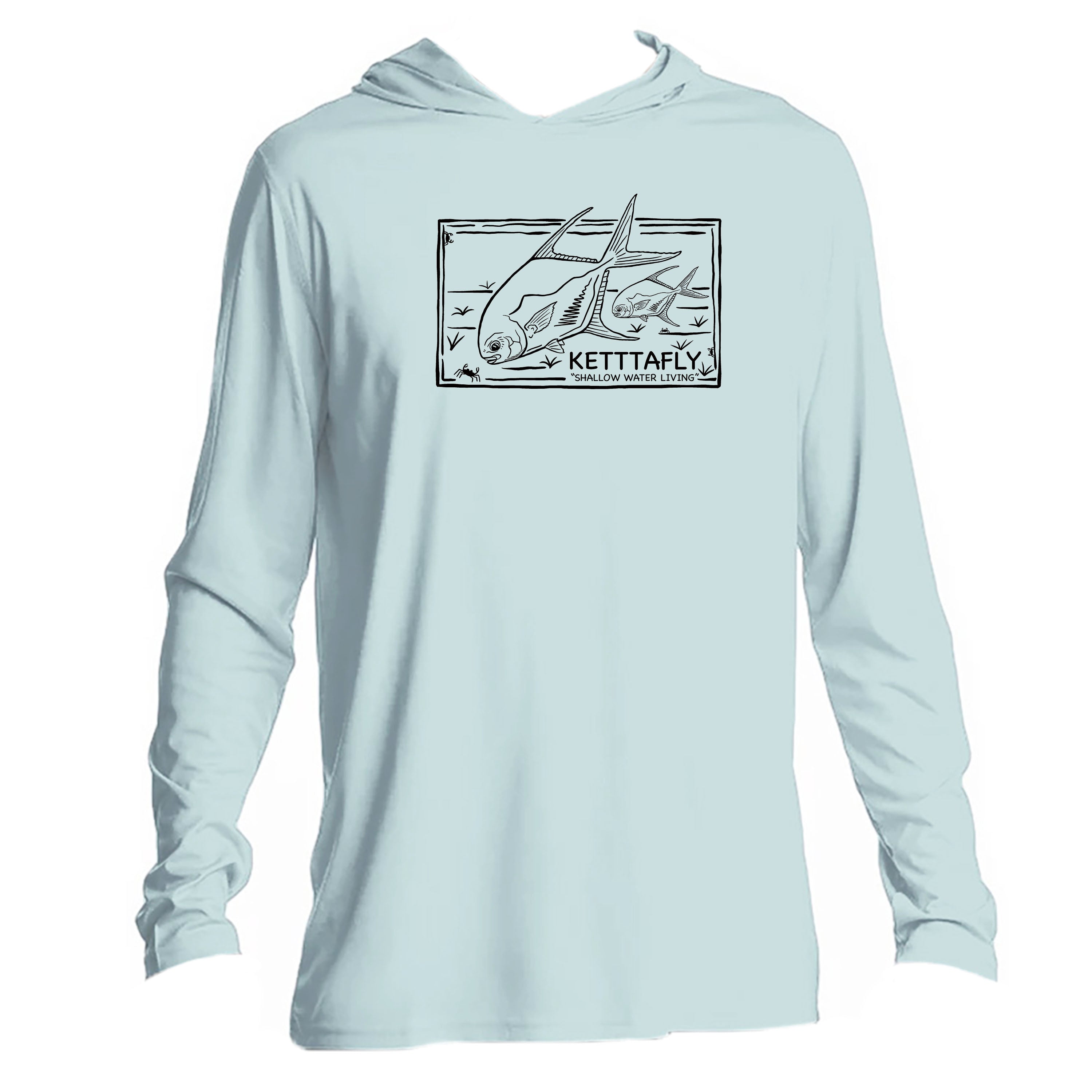 Permit Stamp Design (front) UPF50+ Hooded long sleeve Sun Shirt