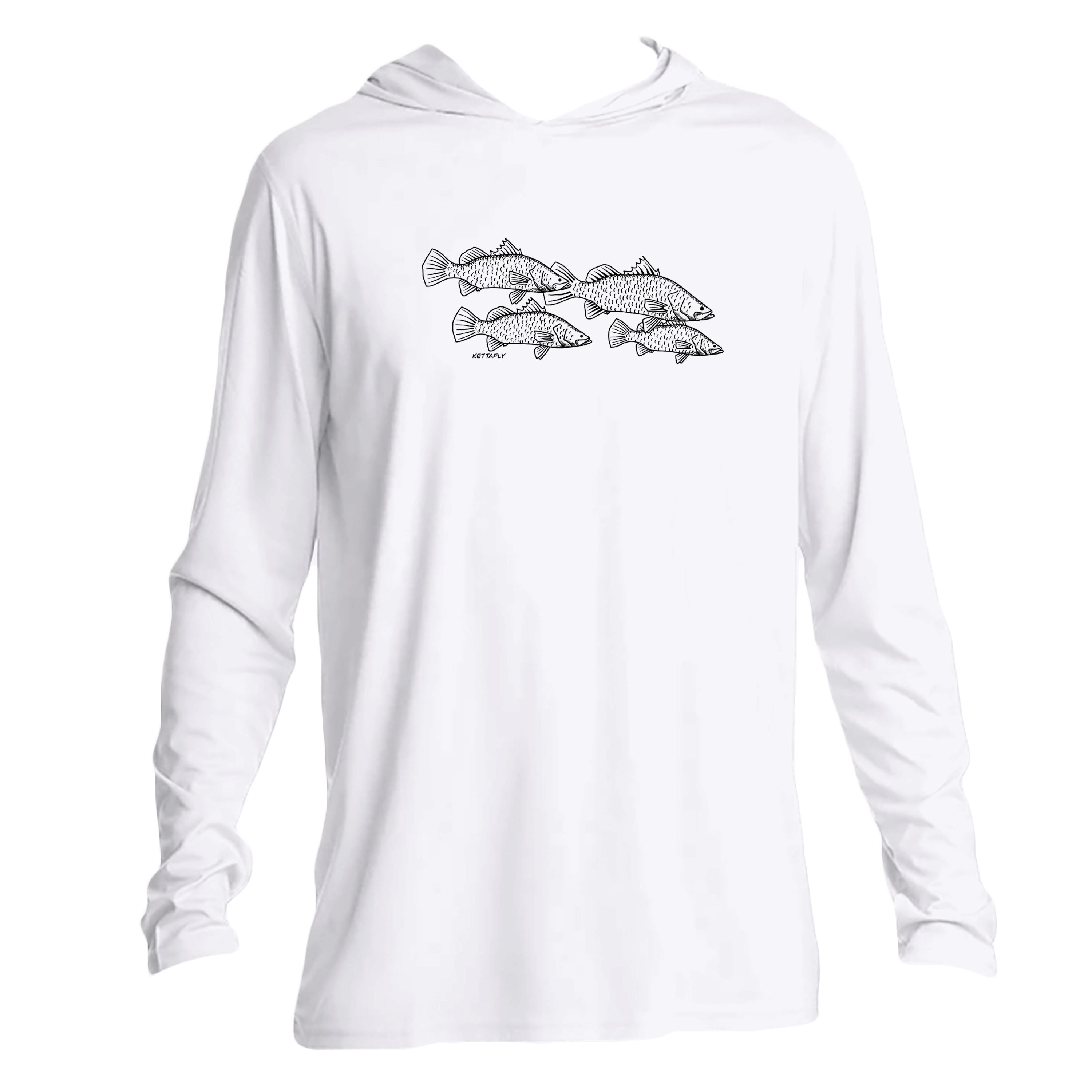 Barra School Design (front) UPF50+ Hooded long sleeve Sun Shirt