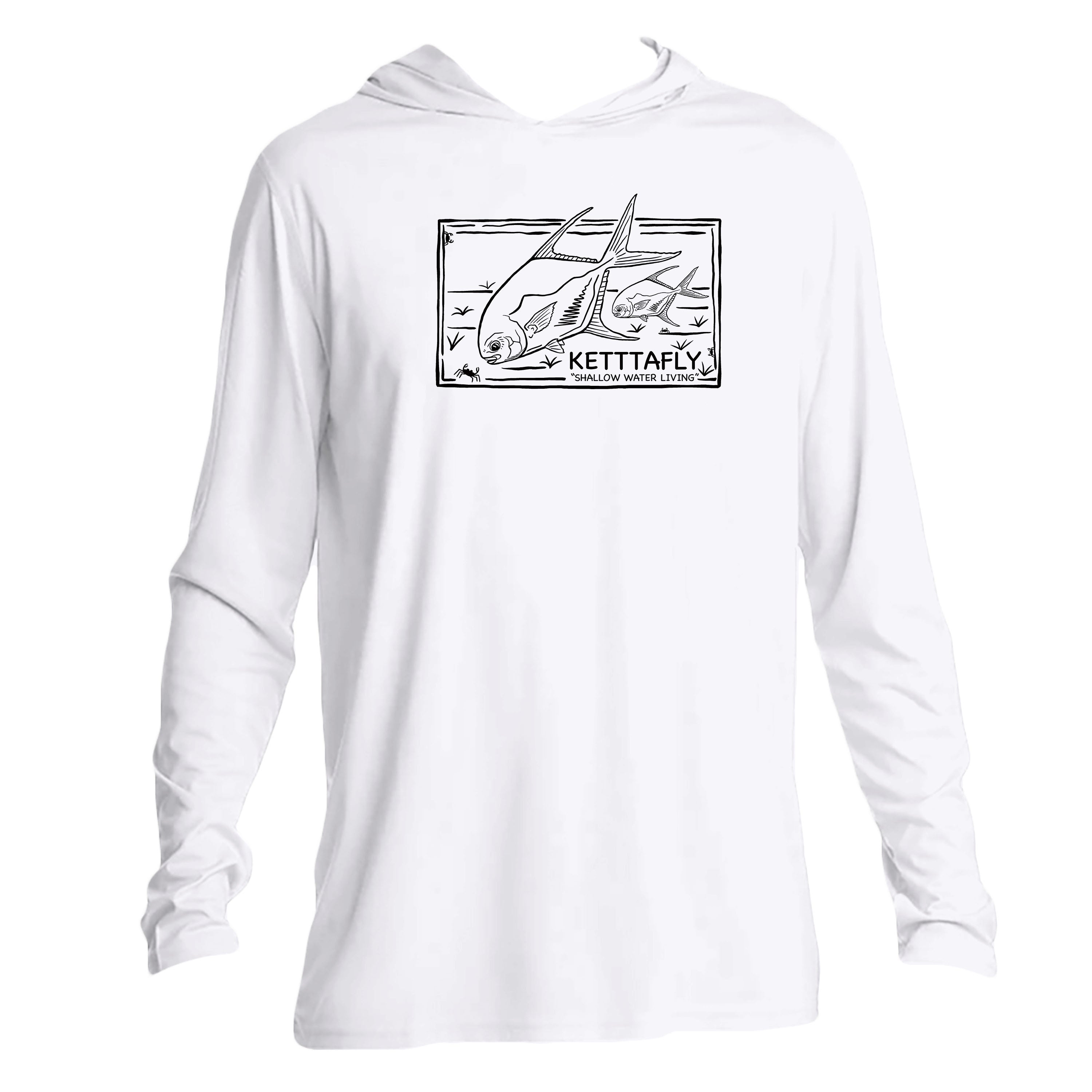 Permit Stamp Design (front) UPF50+ Hooded long sleeve Sun Shirt