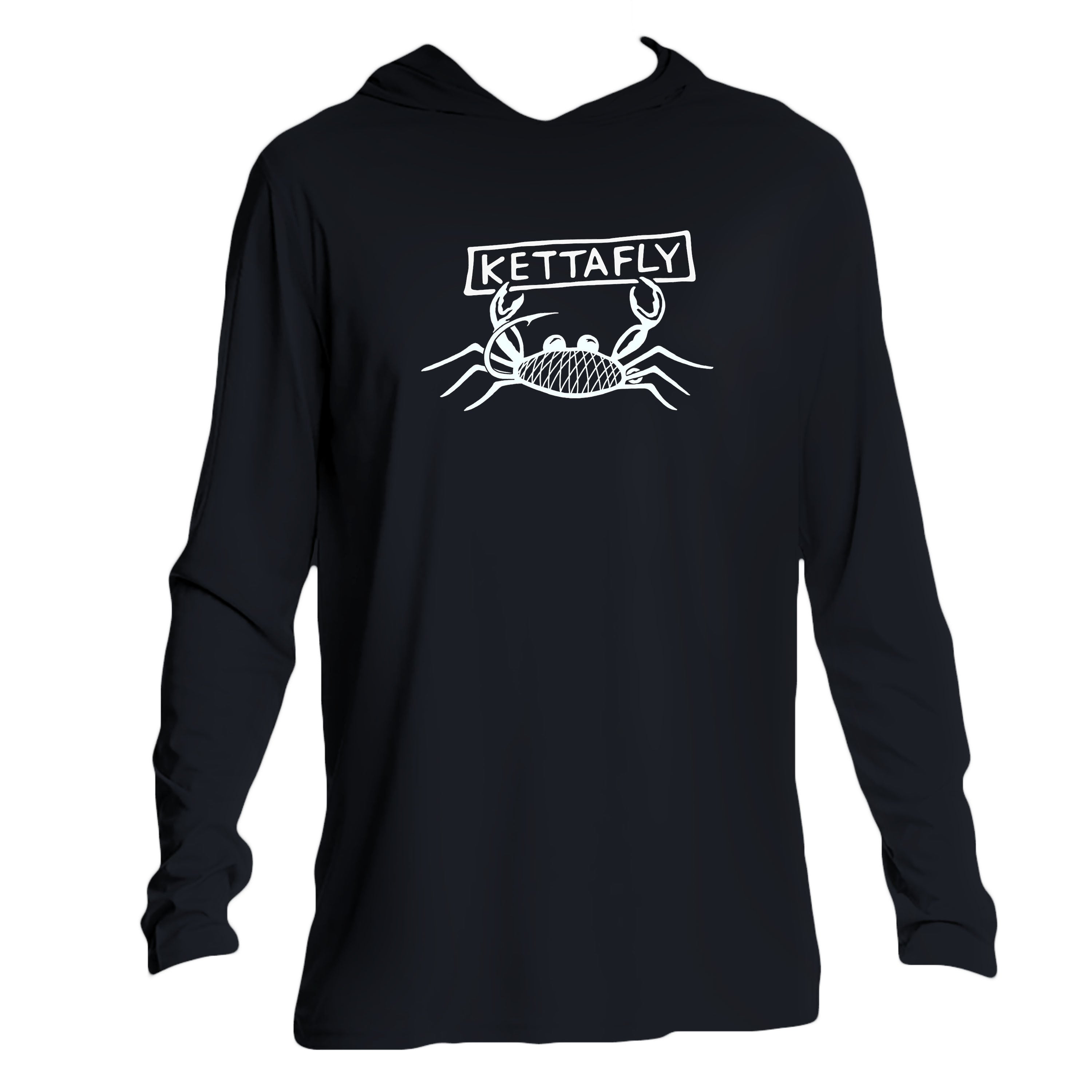 Kettafly Design (front)  UPF50+ Hooded long sleeve Sun Shirt