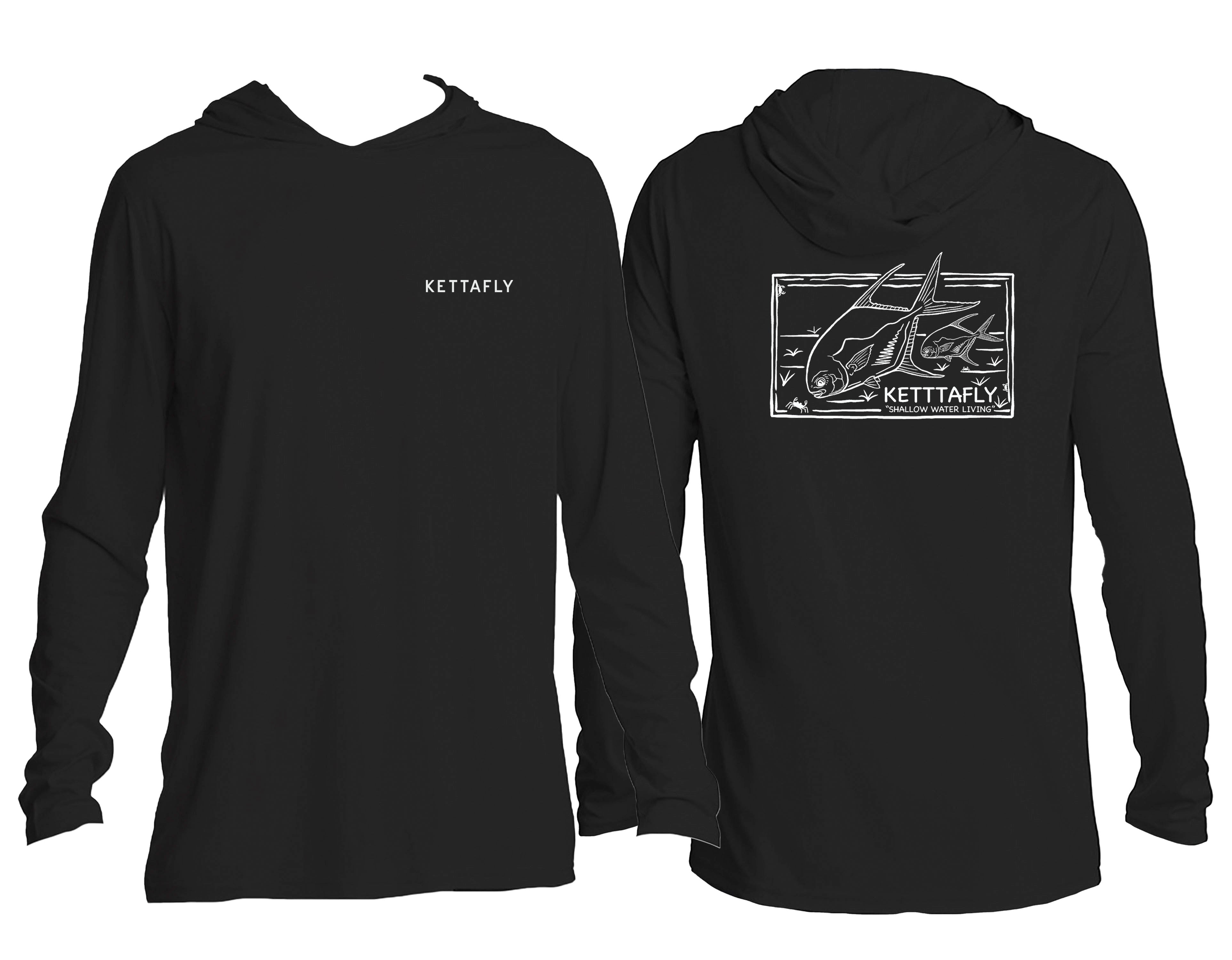 Permit Stamp Design (pocket & back) UPF50+ Hooded long sleeve Sun Shirt