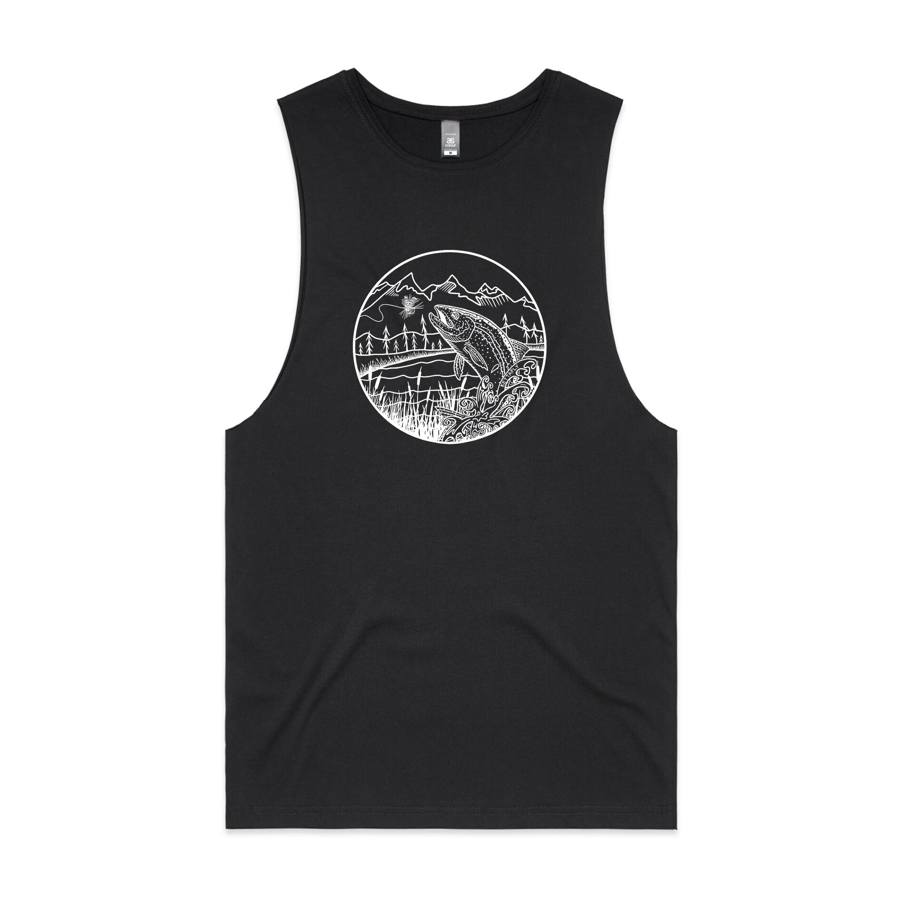 Jumping Rainbow Design (front) Tank Top