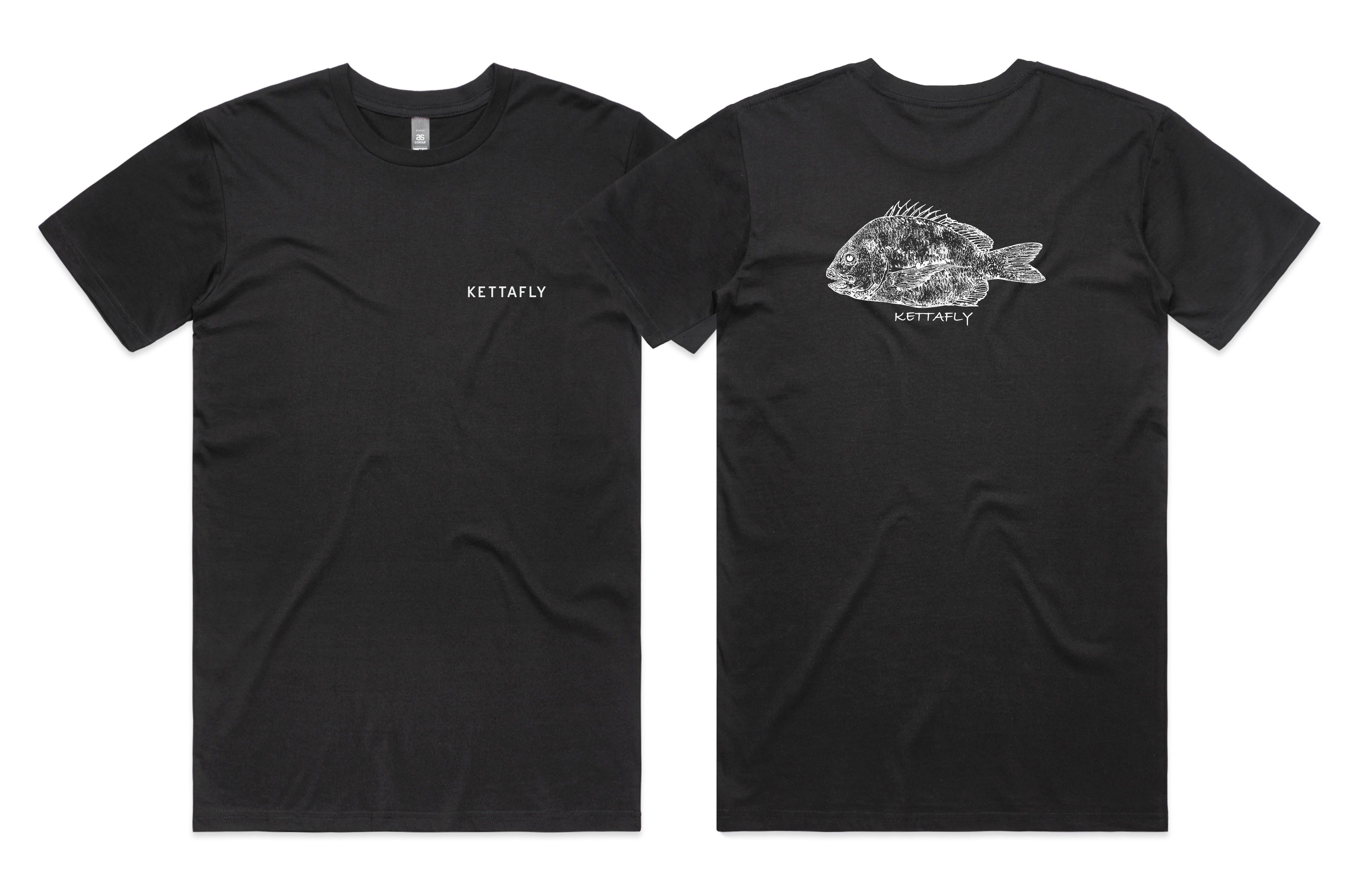 Gyotaku Bream Design (pocket & back) T-Shirt Short Sleeve