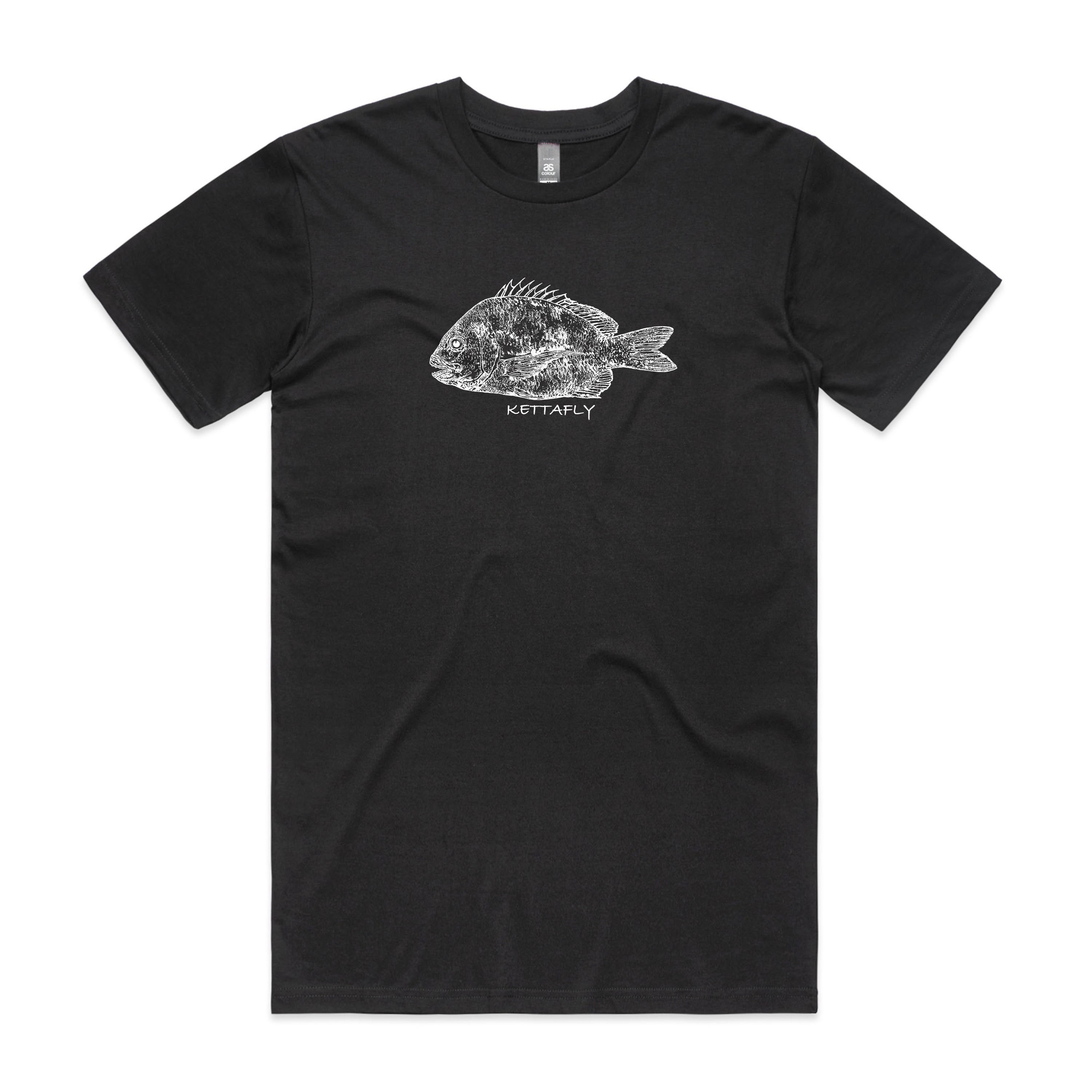 Gyotaku Bream Design (front) T-Shirt Short Sleeve