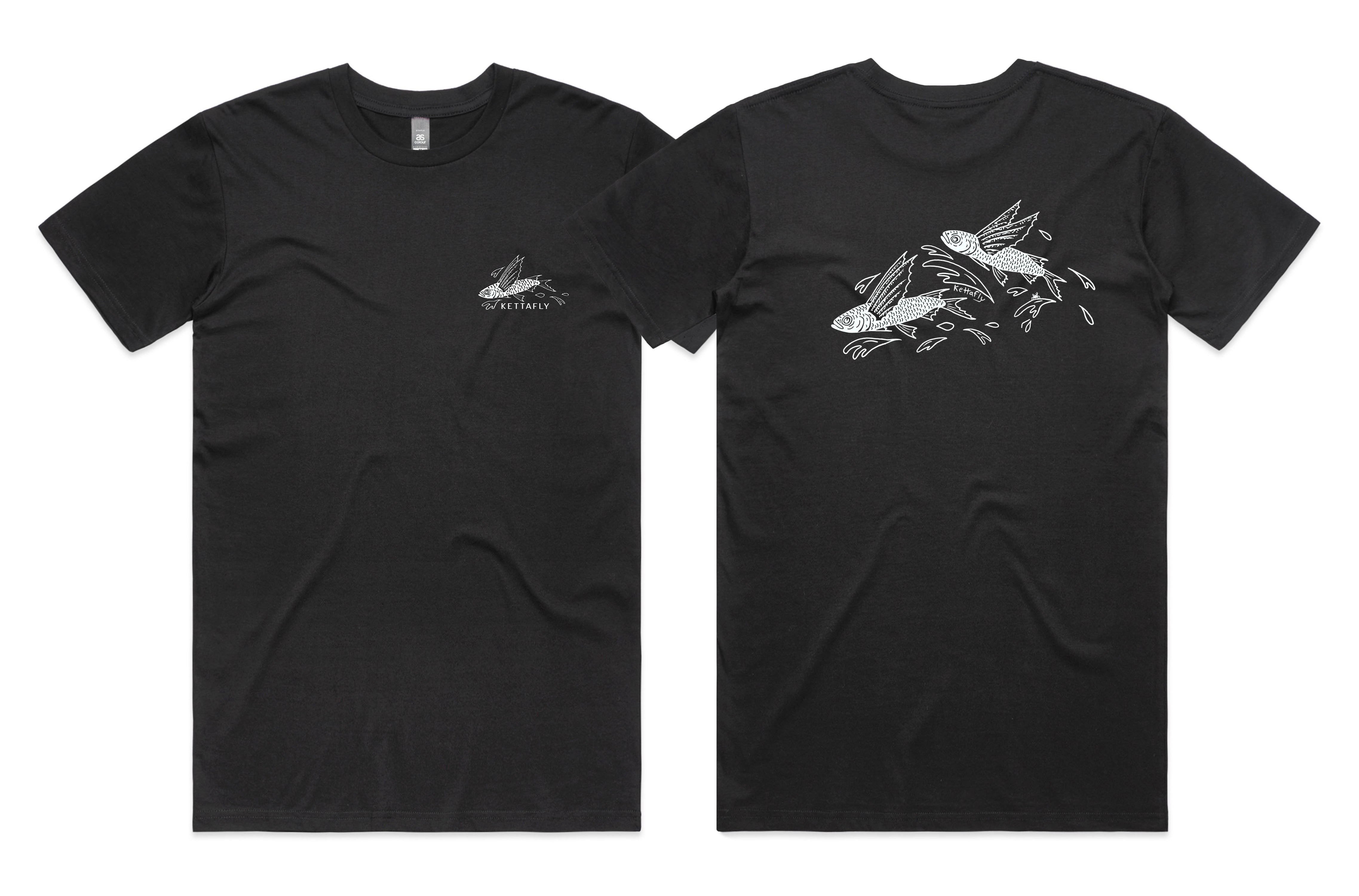 Flying Fish Design (pocket & back) T-Shirt Short Sleeve