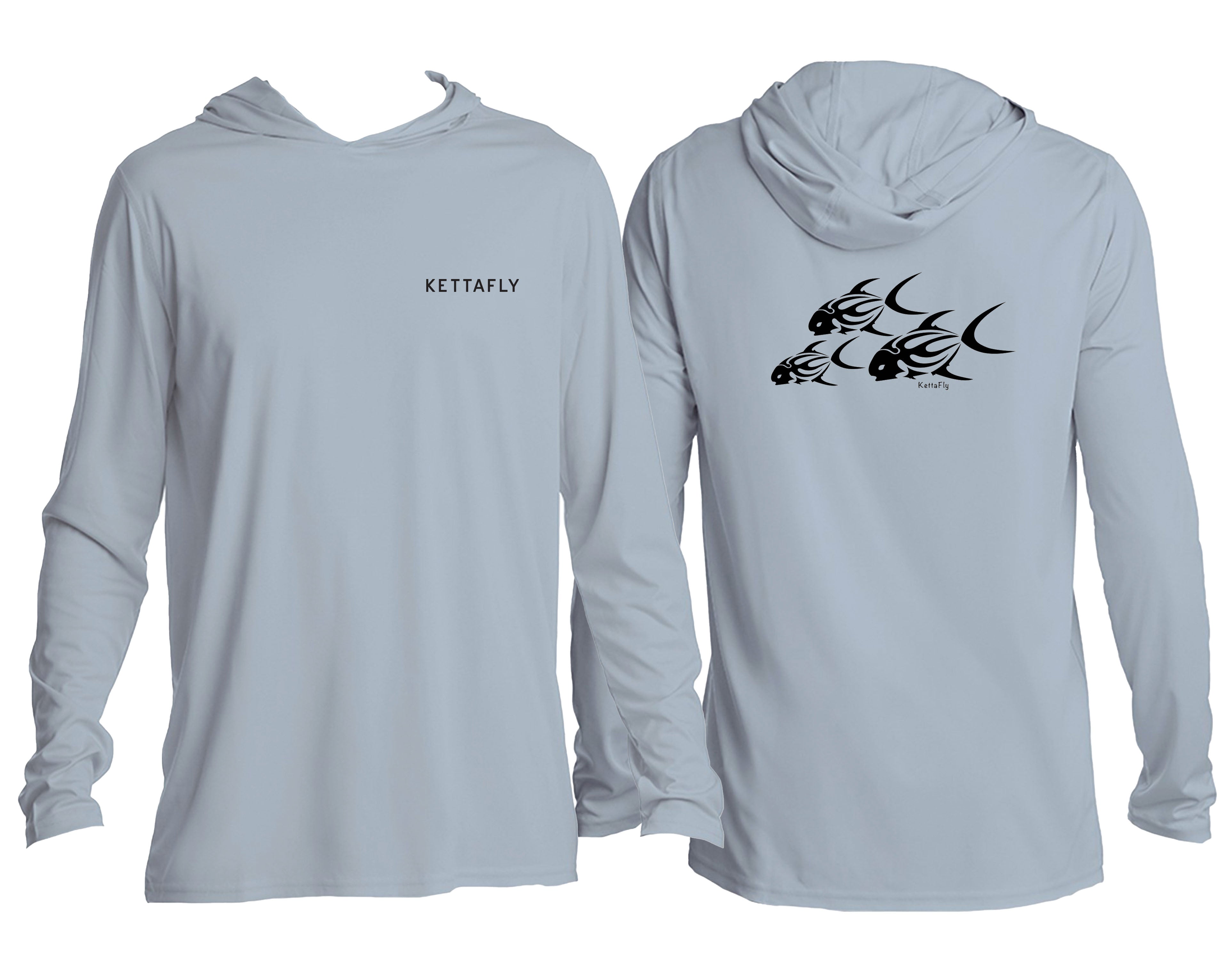 3 Permit Design (pocket & back) UPF50+ Hooded long sleeve Sun Shirt