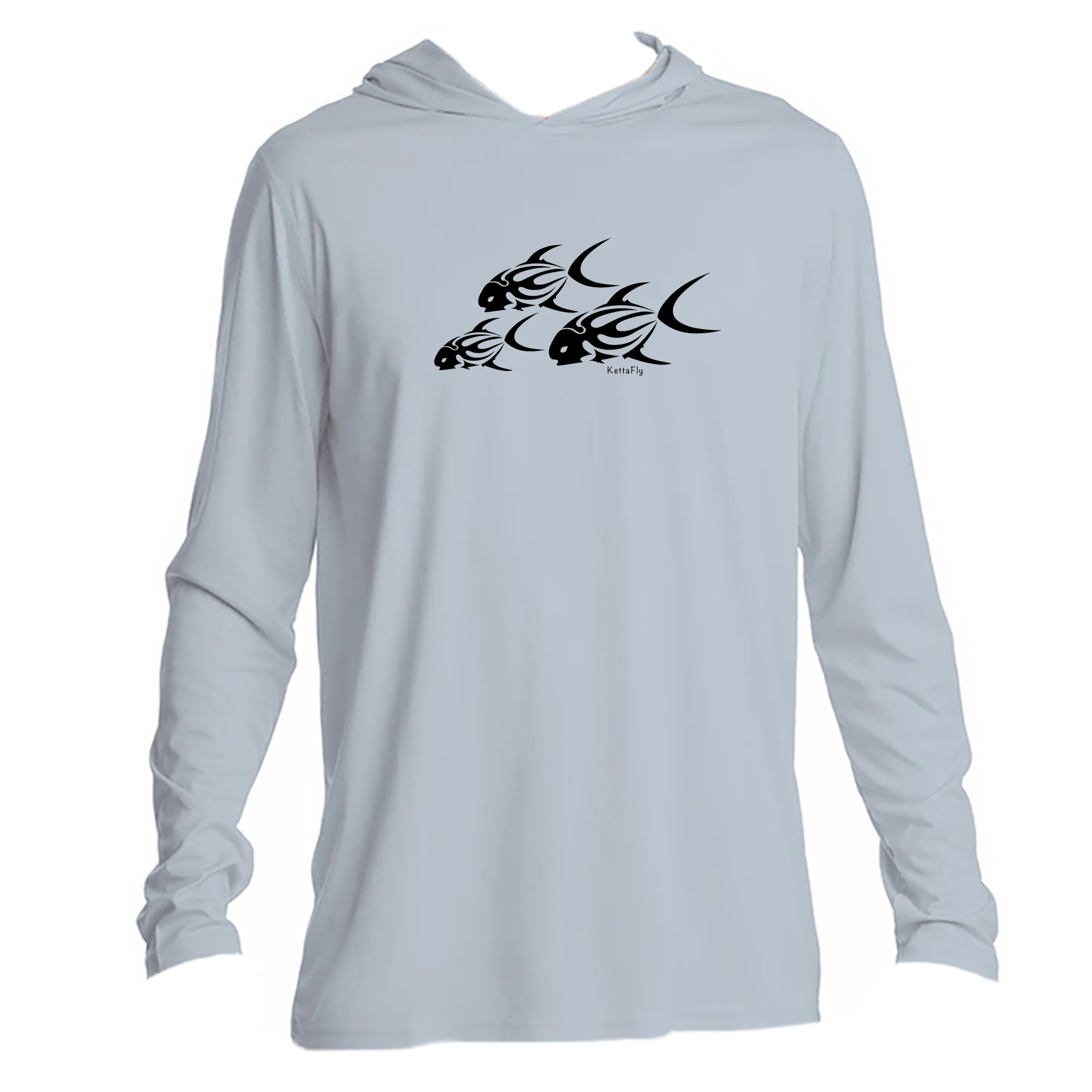 3 Permit Design (front) UPF50+ Hooded long sleeve Sun Shirt