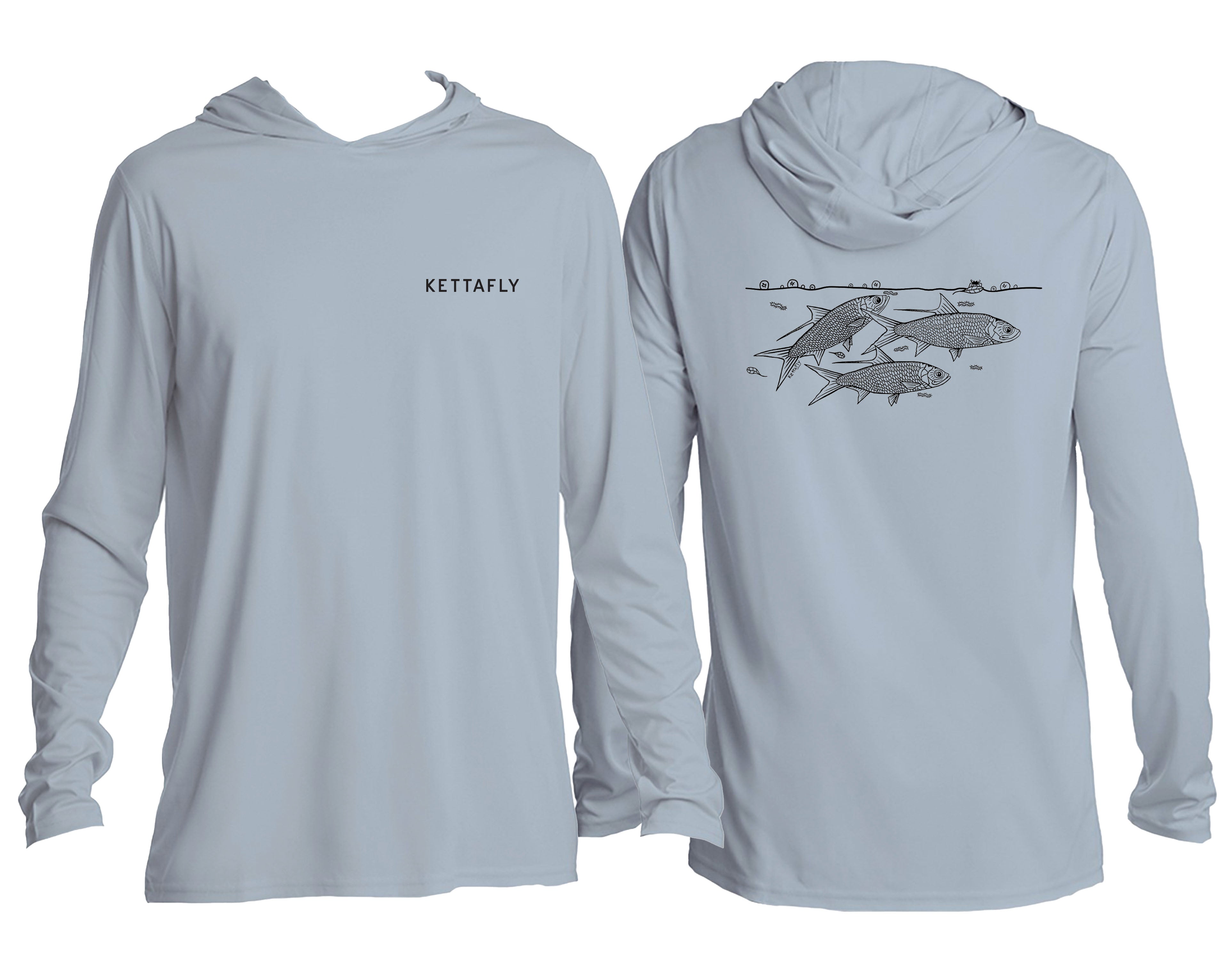 High Rollers Design (pocket & back) UPF50+ Hooded long sleeve Sun Shirt