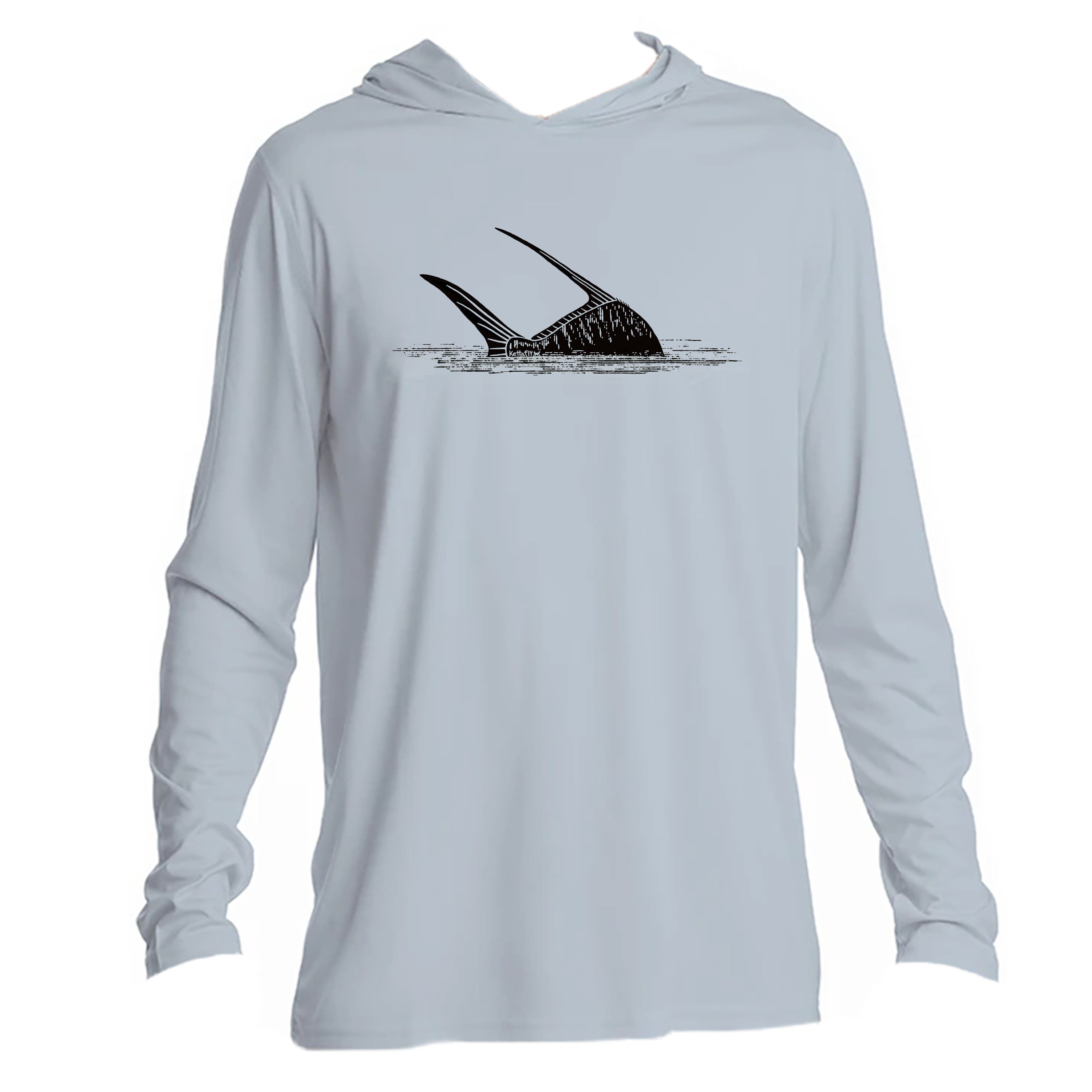 Half Perm Design (front) UPF50+ Hooded long sleeve Sun Shirt