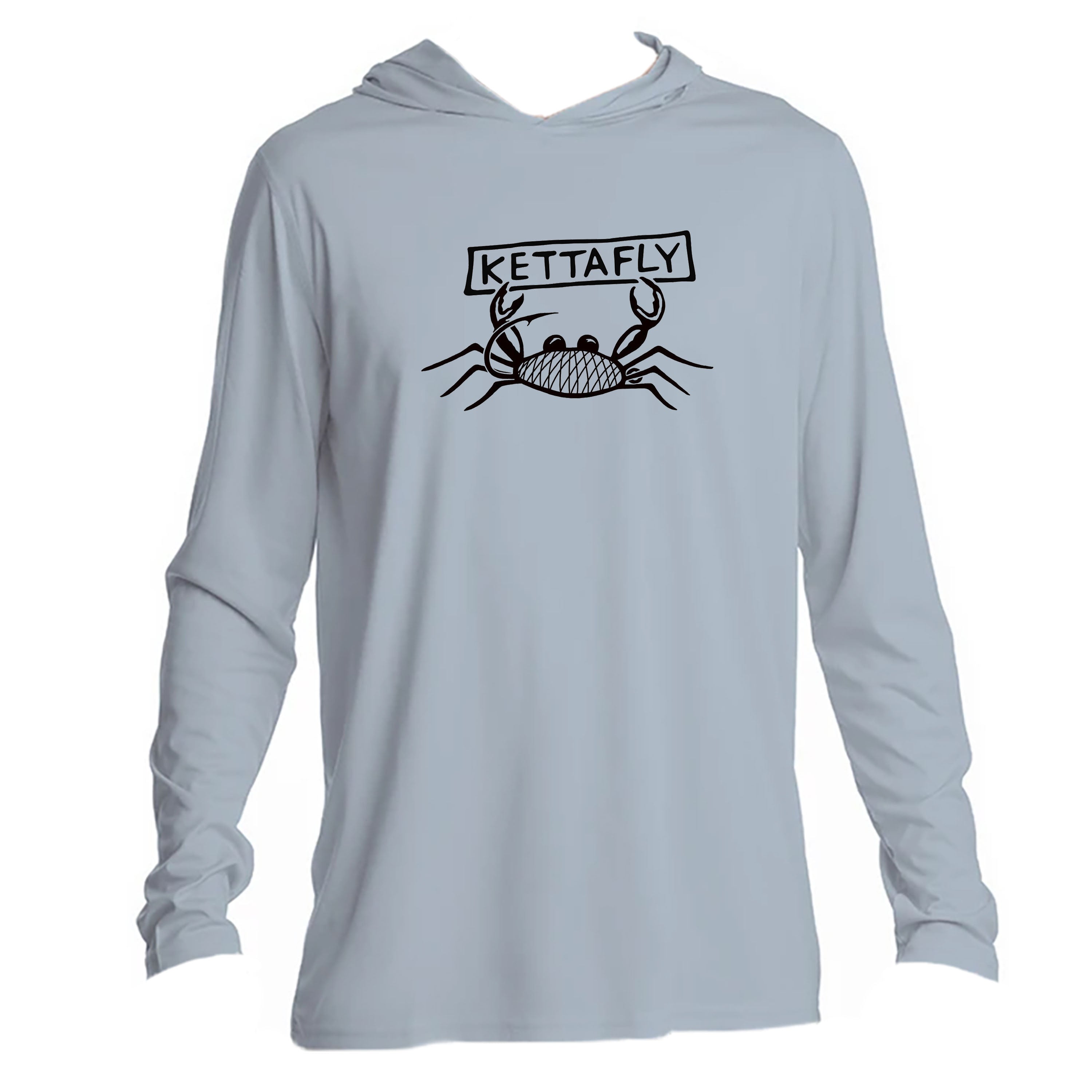 Kettafly Design (front)  UPF50+ Hooded long sleeve Sun Shirt