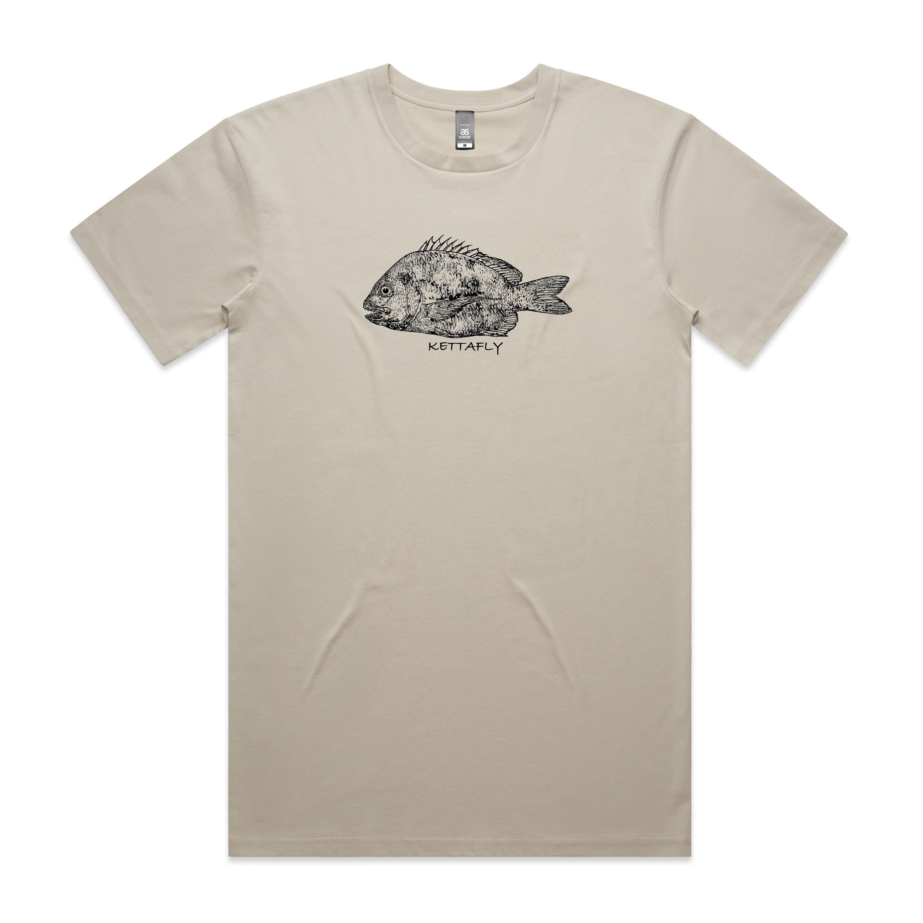 Gyotaku Bream Design (front) T-Shirt Short Sleeve