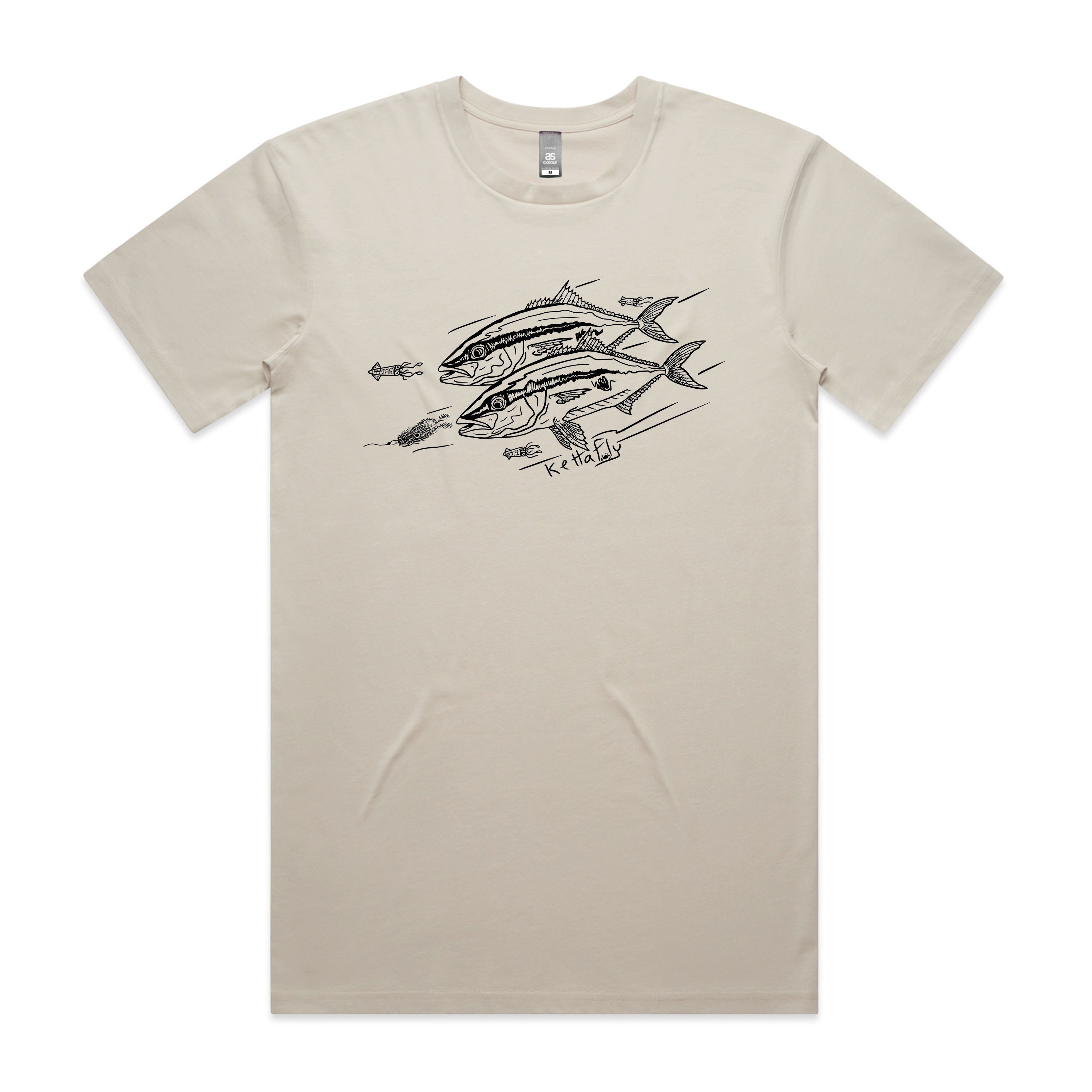 Kingfish Design (front) T-Shirt Short Sleeve