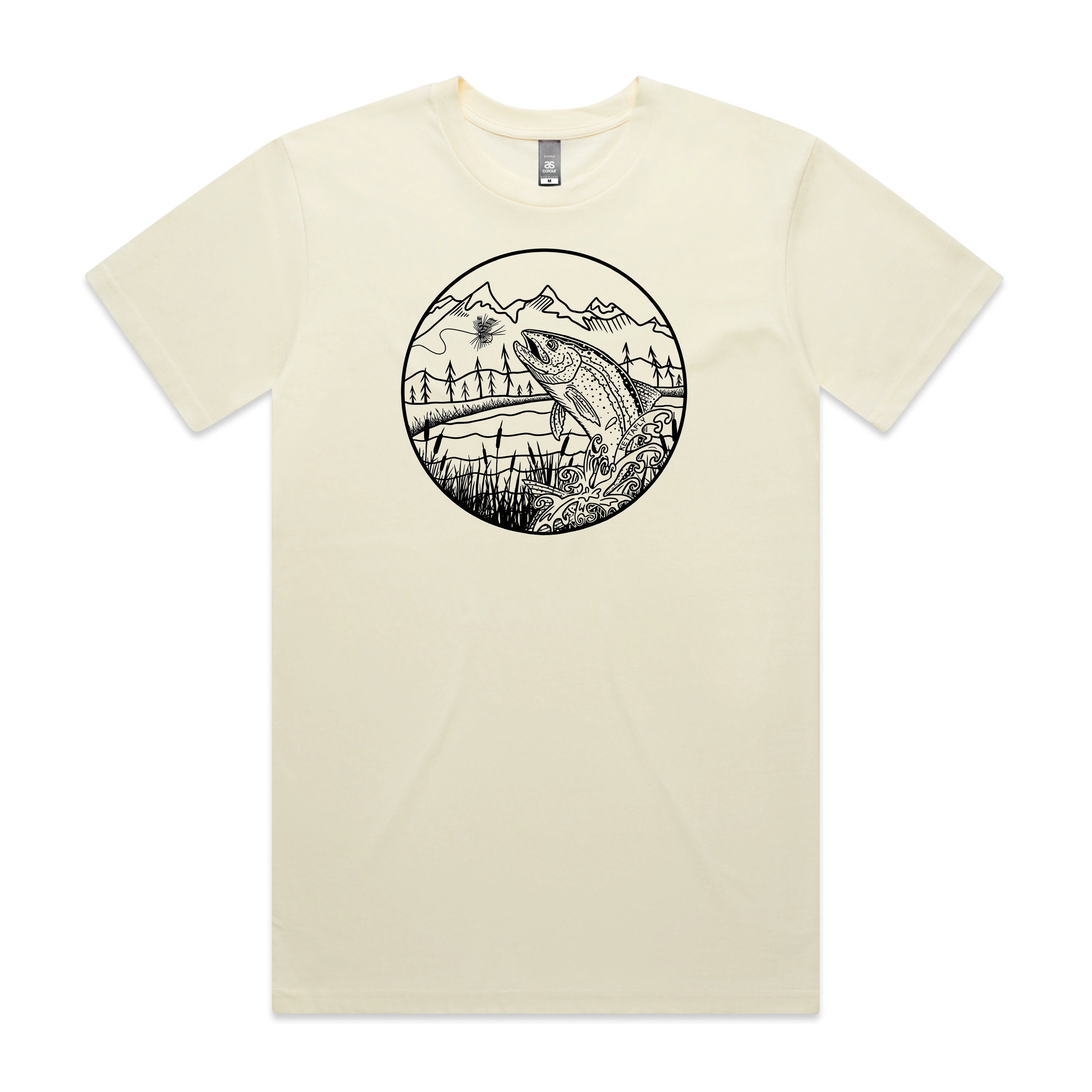 Jumping Rainbow Design (front) T-Shirt Short Sleeve