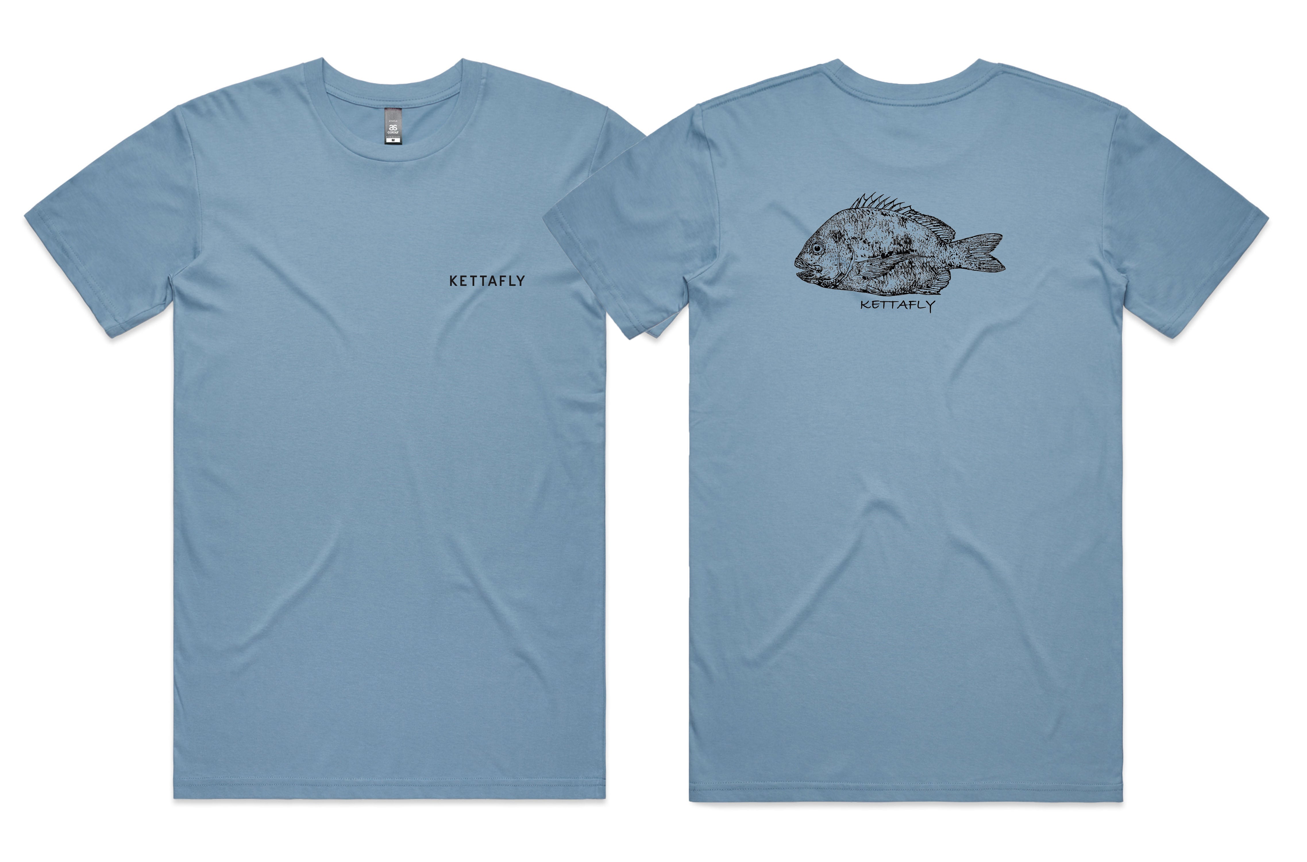 Gyotaku Bream Design (pocket & back) T-Shirt Short Sleeve