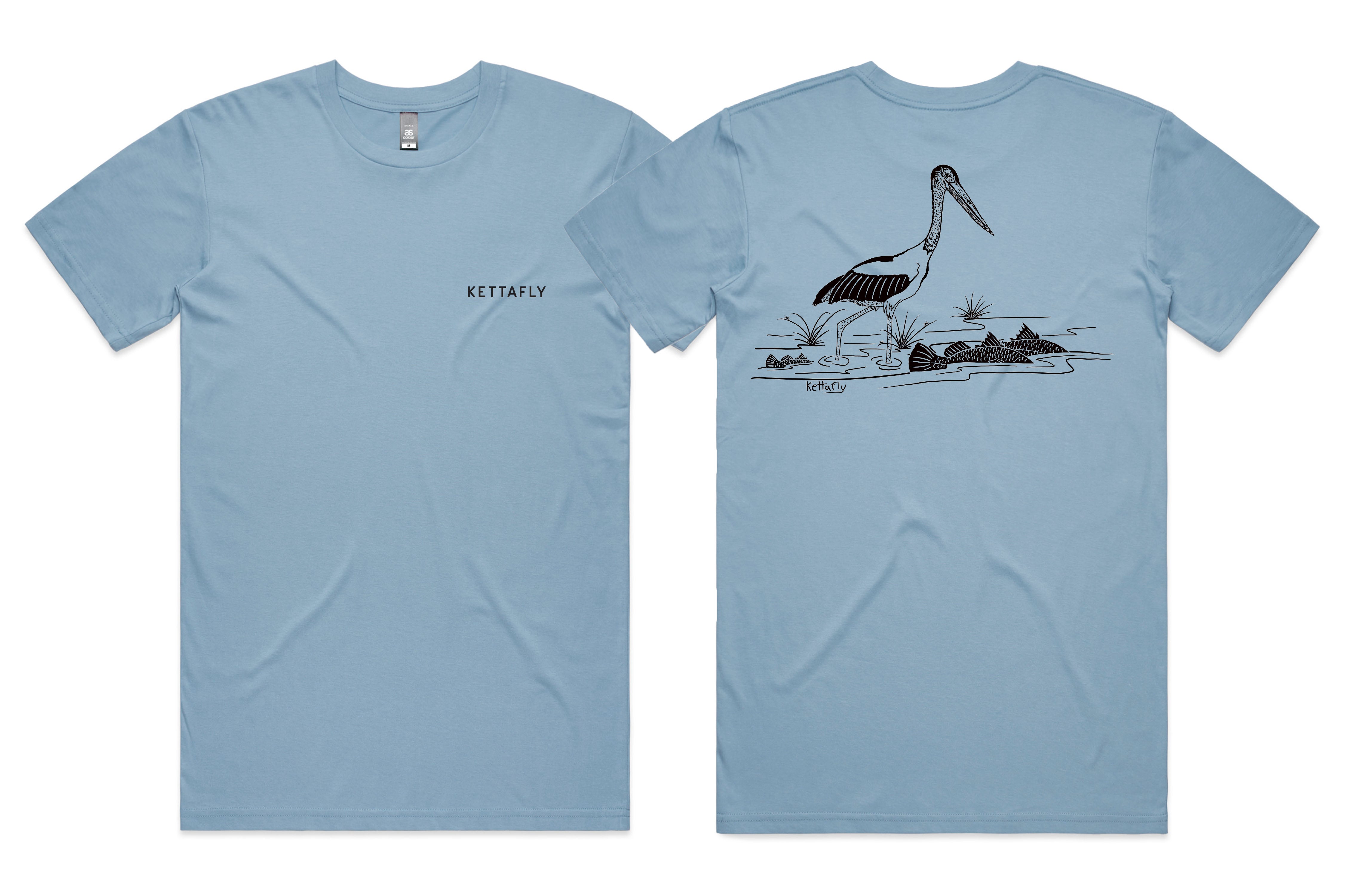 Jabiru & Barra Design (pocket & back) T-Shirt Short Sleeve