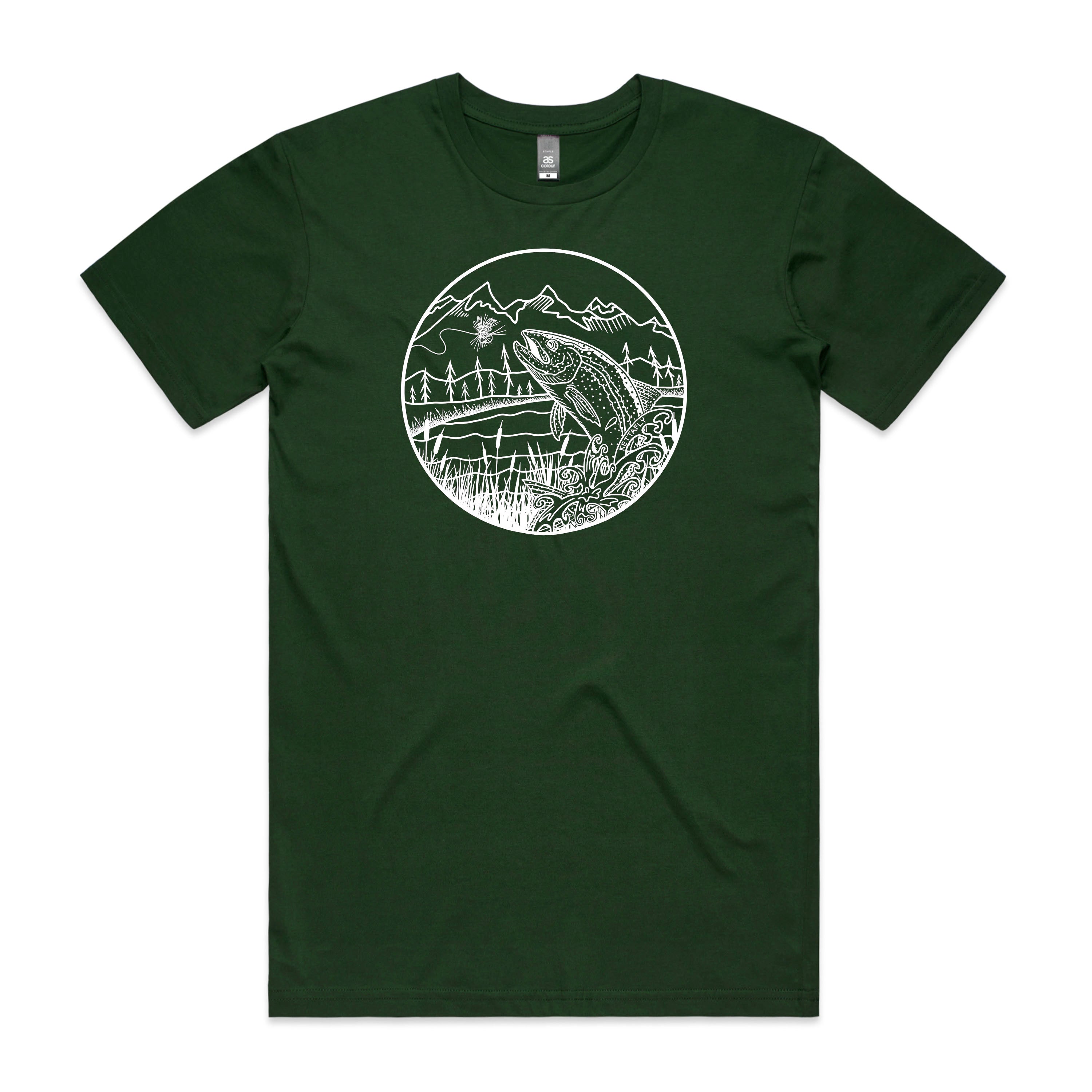 Jumping Rainbow Design (front) T-Shirt Short Sleeve