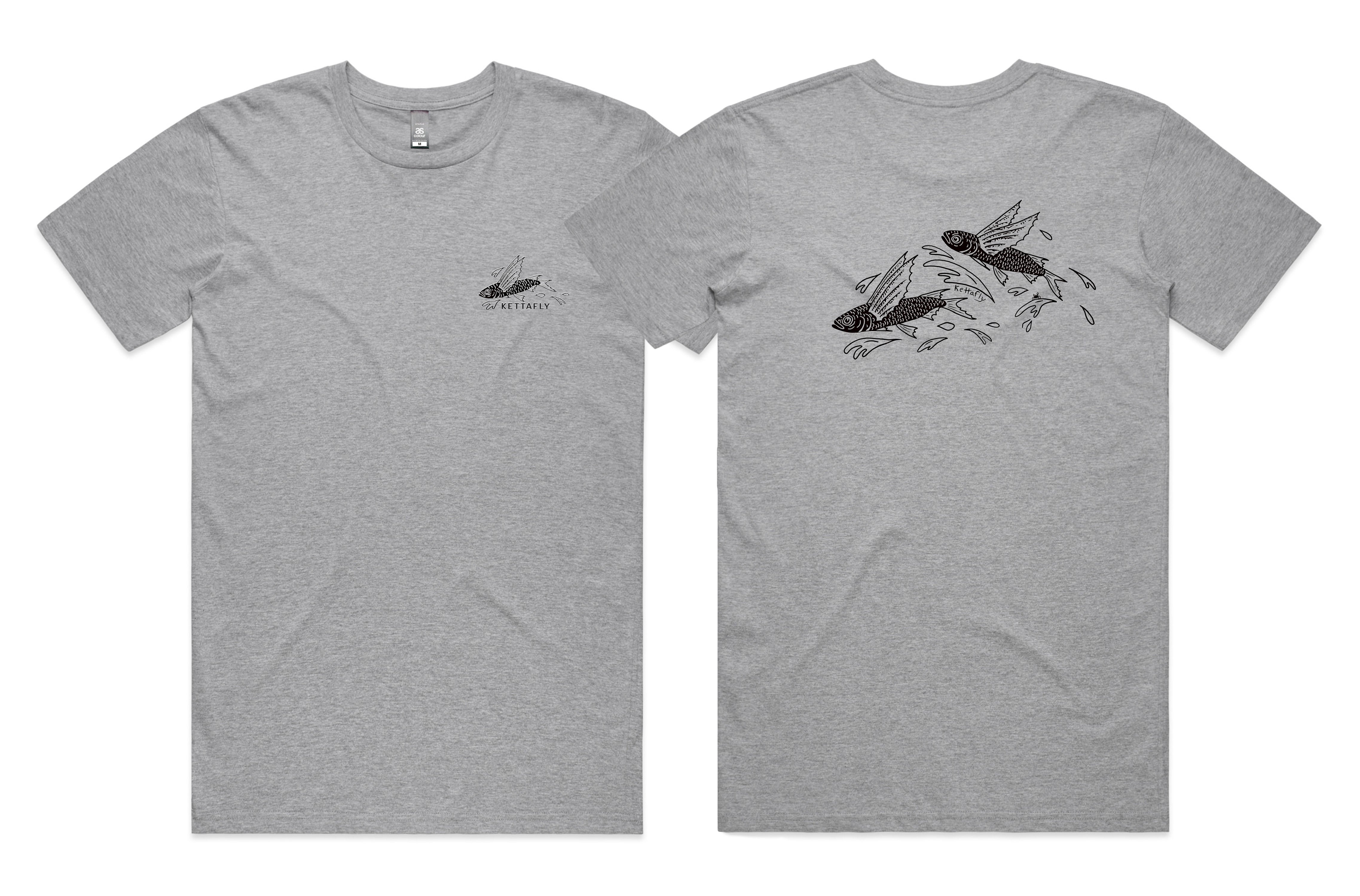 Flying Fish Design (pocket & back) T-Shirt Short Sleeve