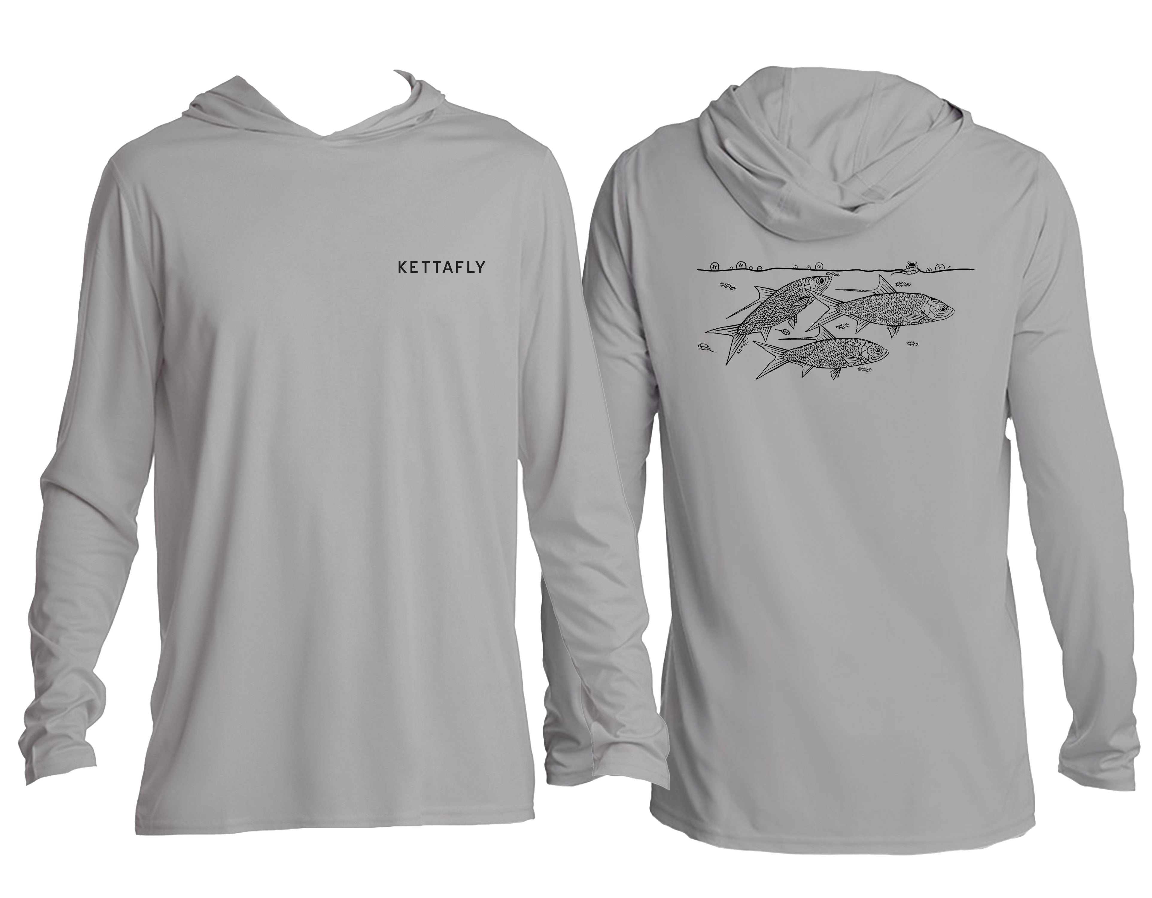 High Rollers Design (pocket & back) UPF50+ Hooded long sleeve Sun Shirt