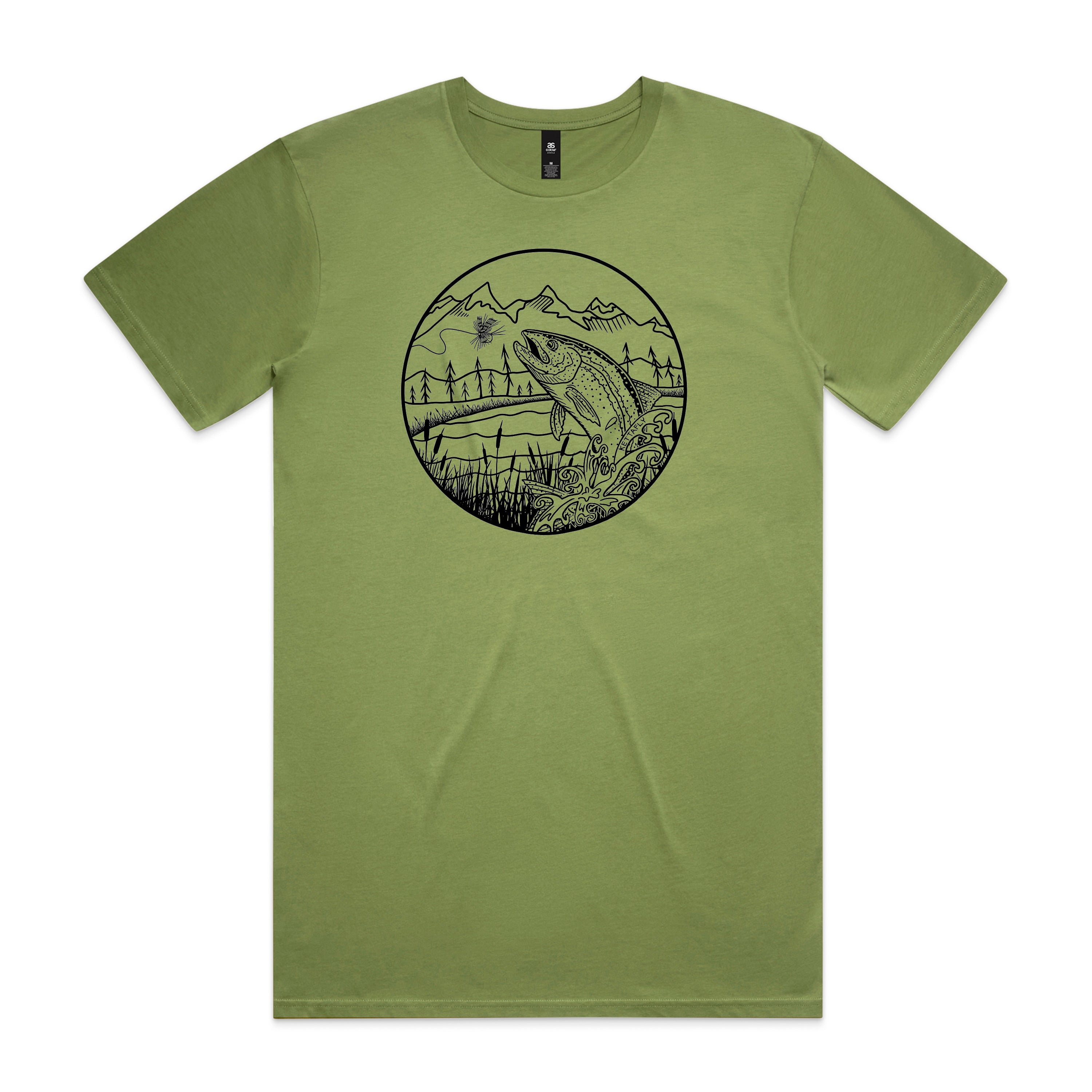 Jumping Rainbow Design (front) T-Shirt Short Sleeve