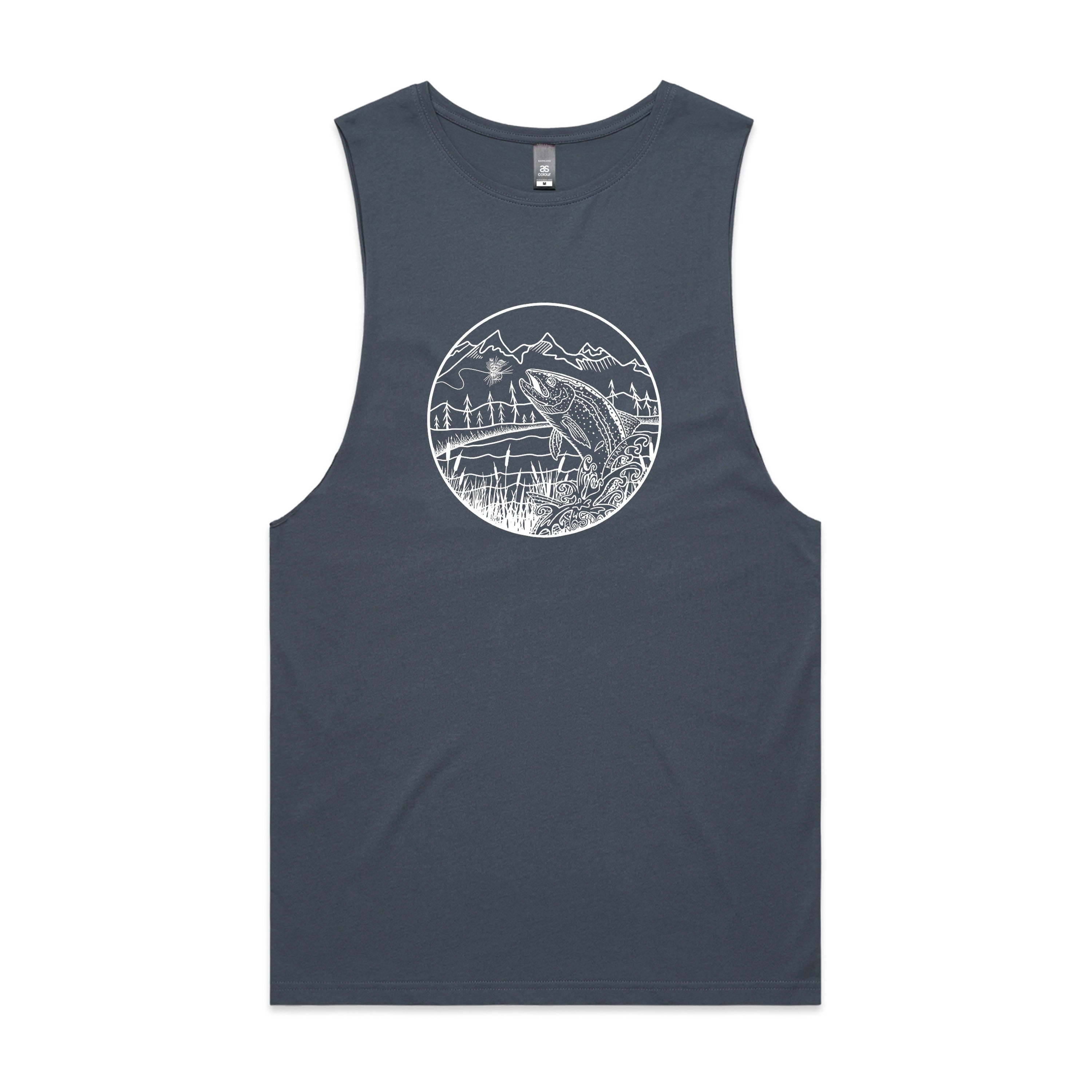 Jumping Rainbow Design (front) Tank Top