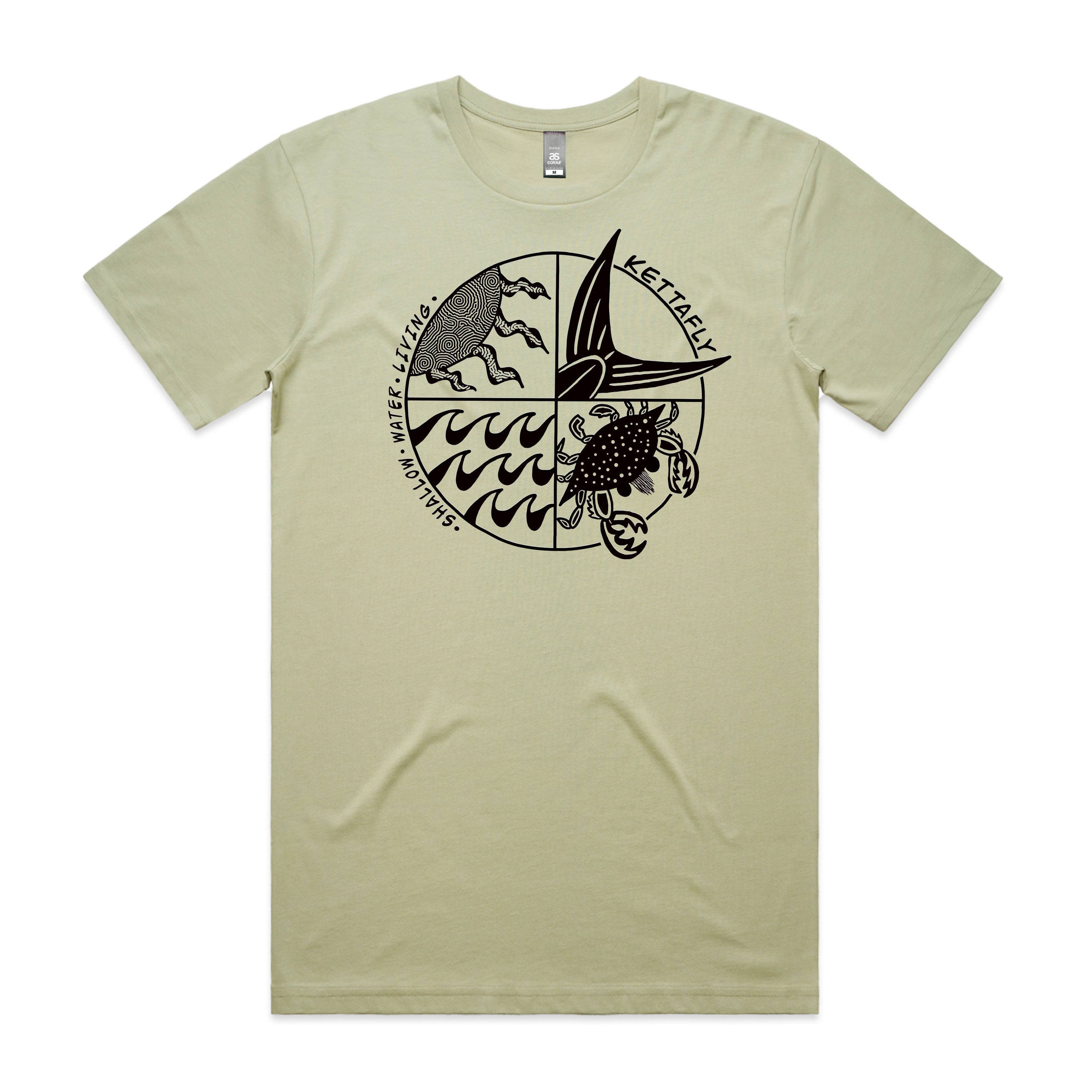 Shallow Water Living Design (front) T-Shirt Short Sleeve