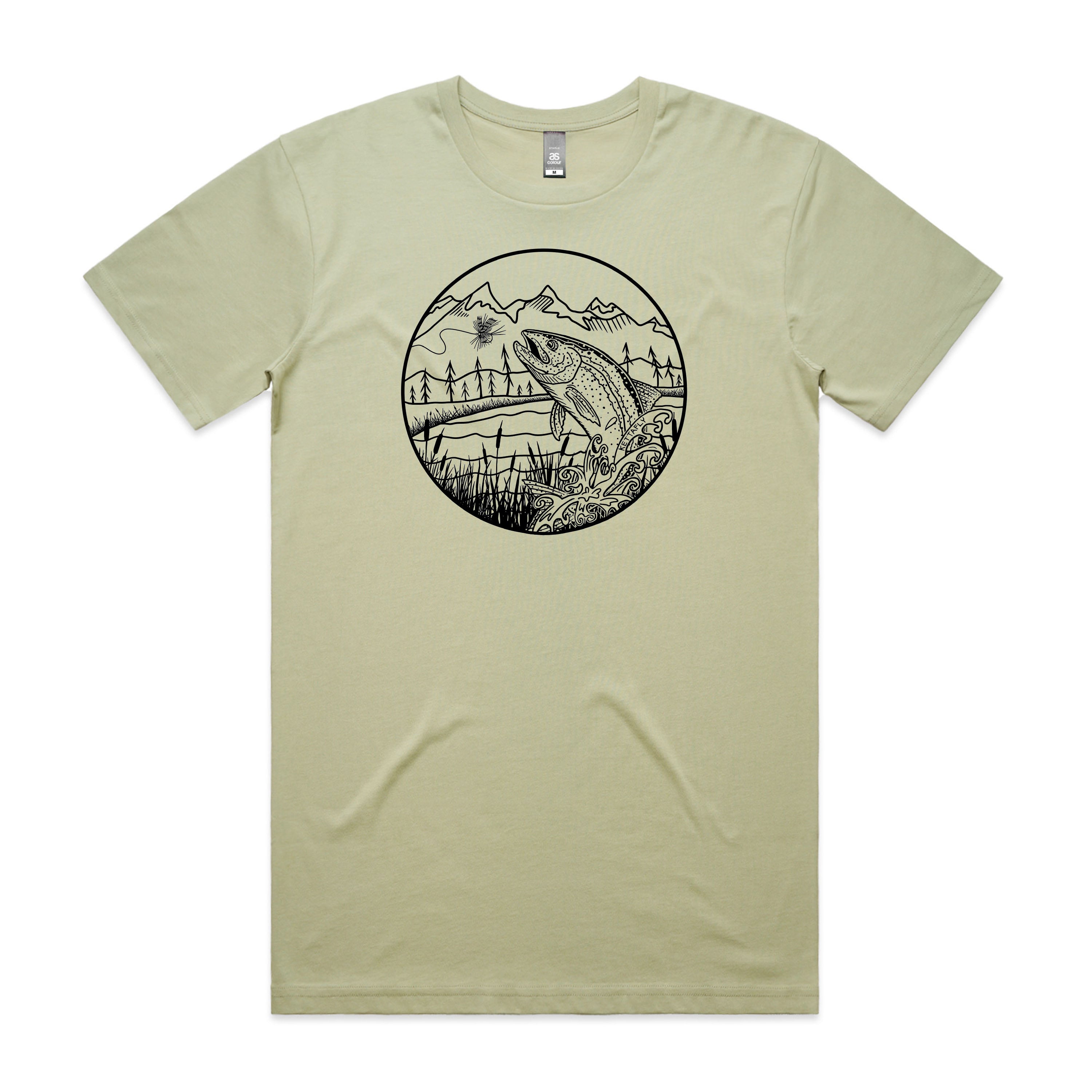 Jumping Rainbow Design (front) T-Shirt Short Sleeve