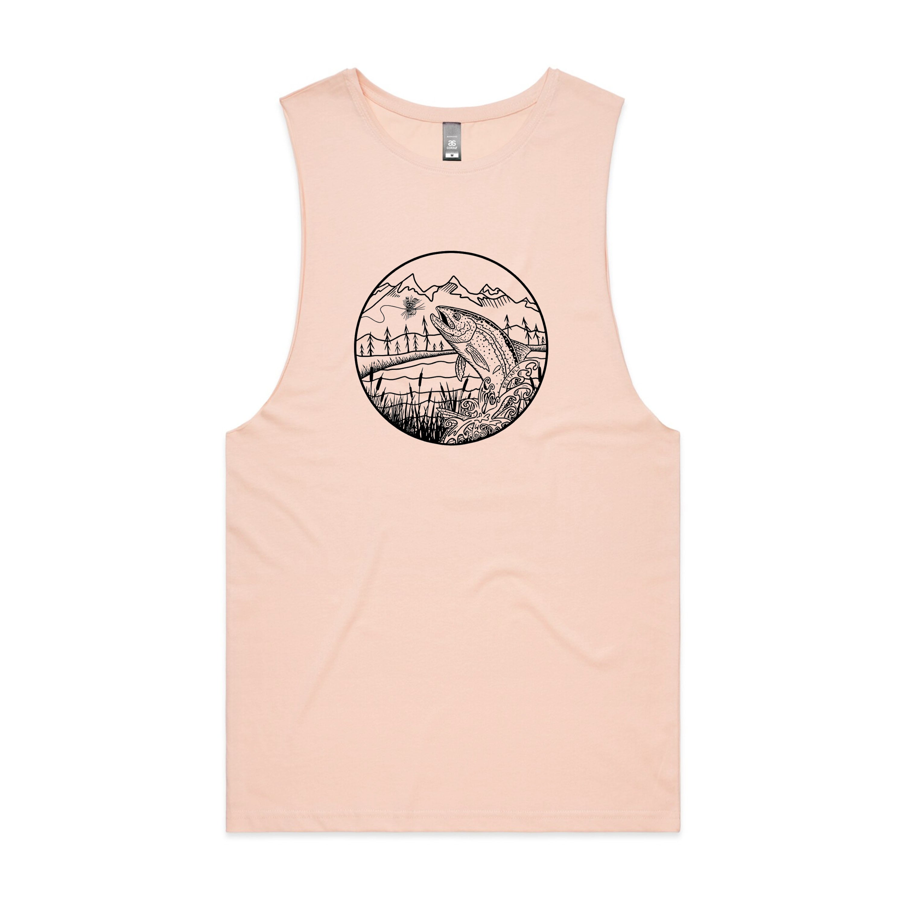 Jumping Rainbow Design (front) Tank Top