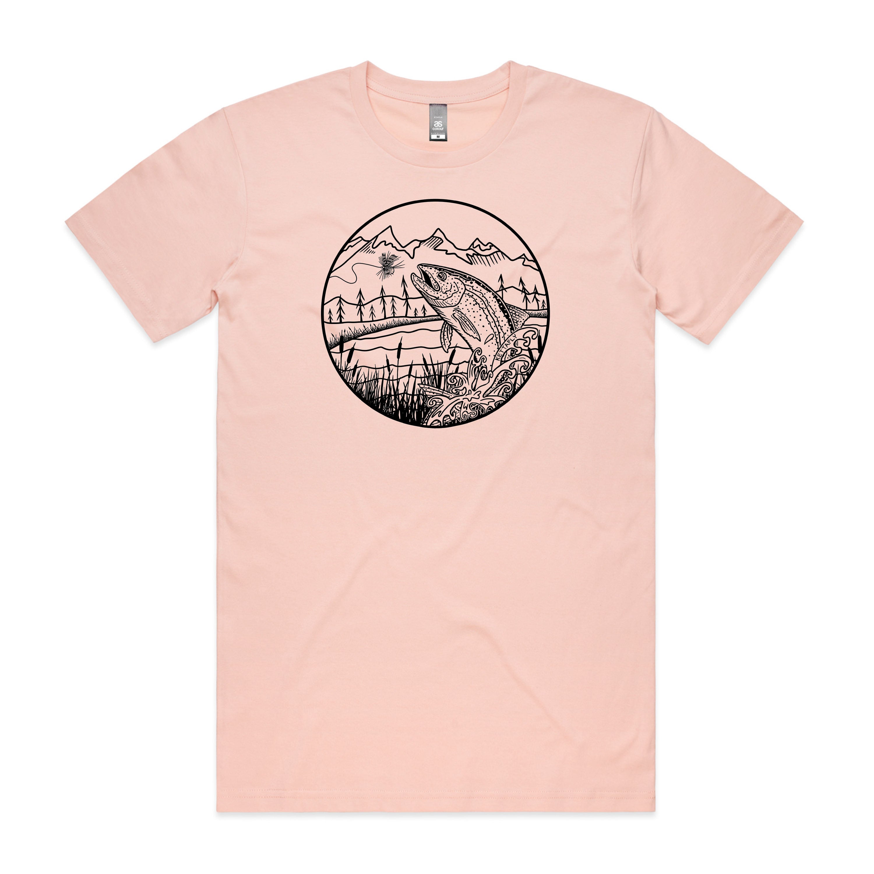 Jumping Rainbow Design (front) T-Shirt Short Sleeve
