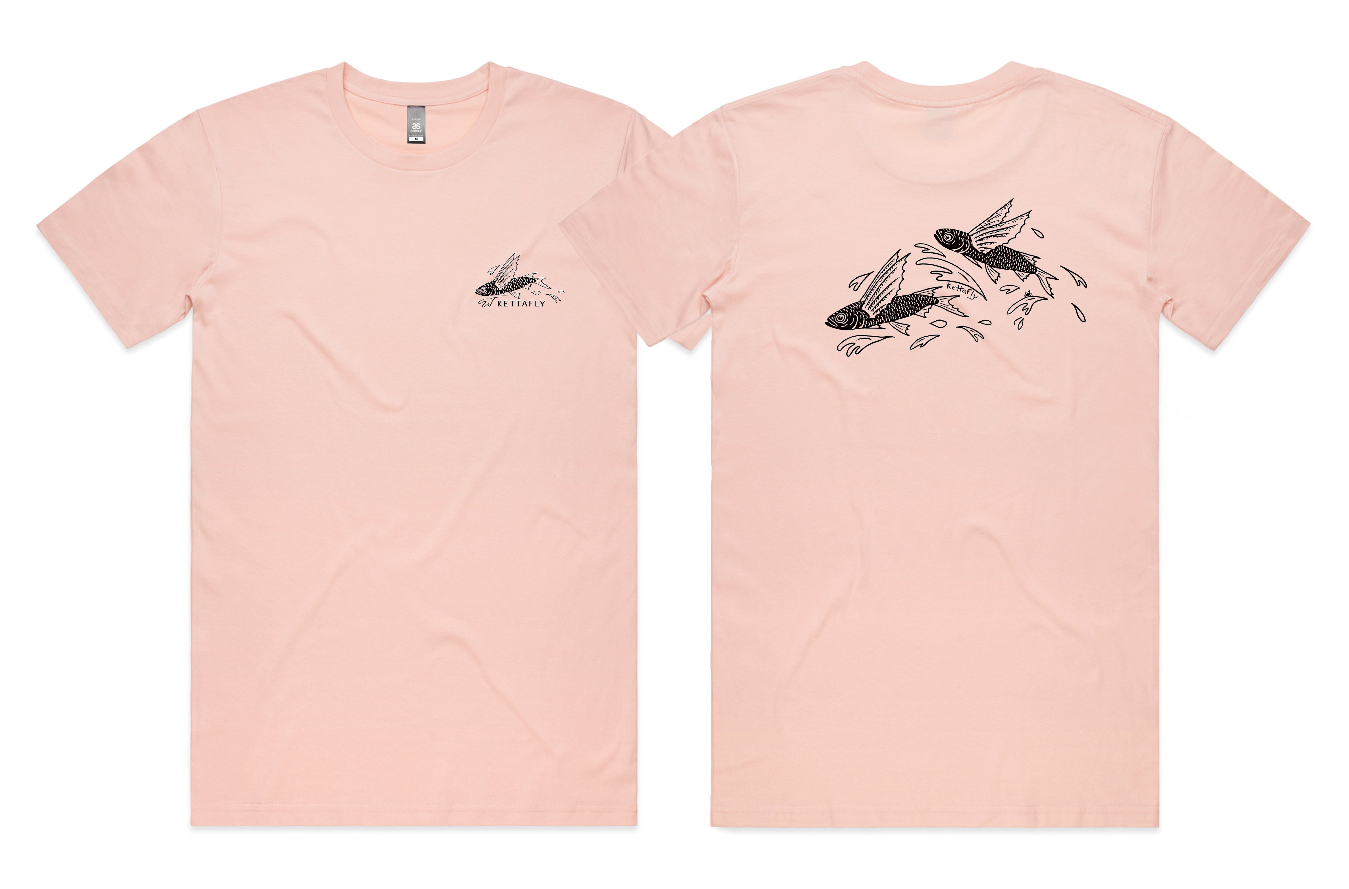 Flying Fish Design (pocket & back) T-Shirt Short Sleeve