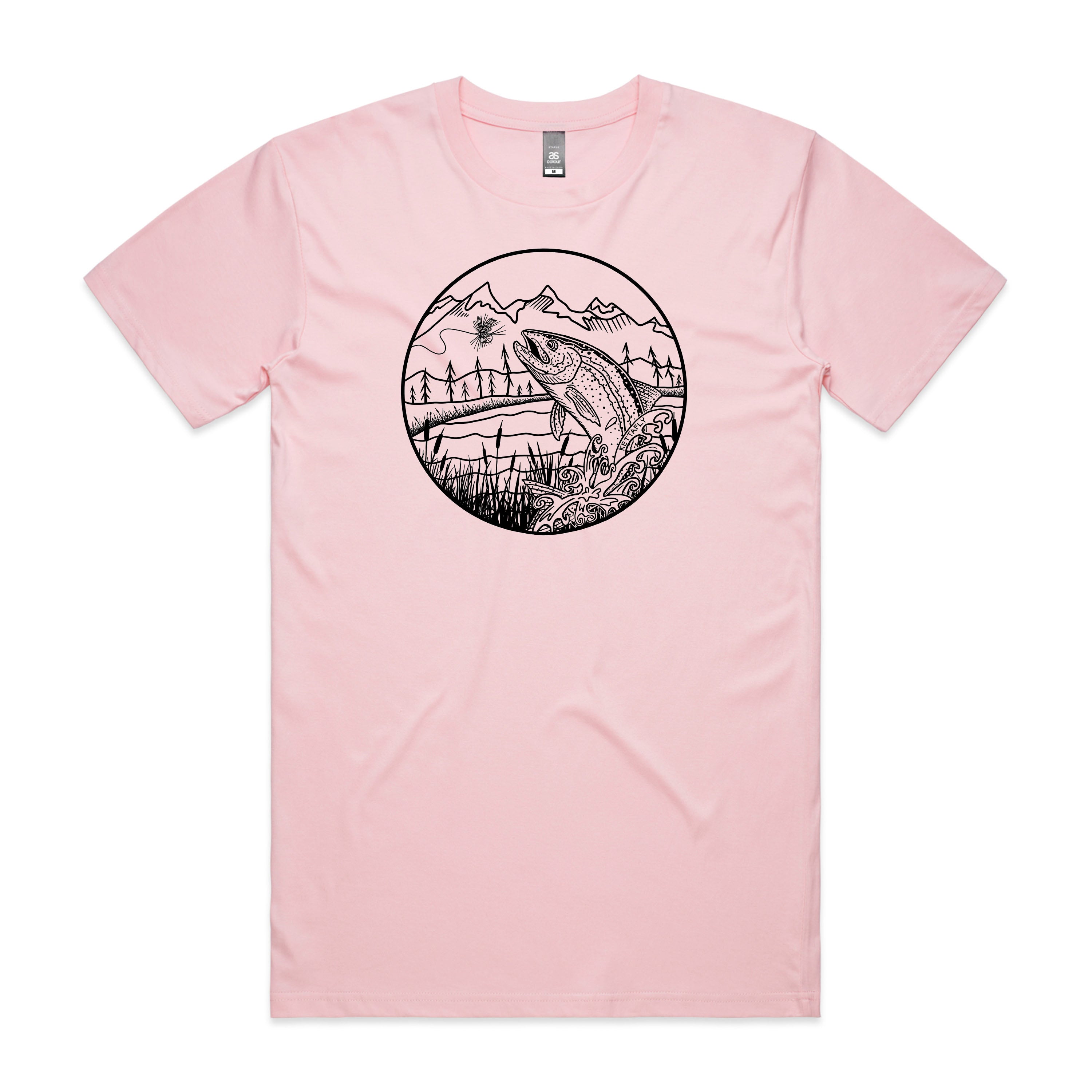 Jumping Rainbow Design (front) T-Shirt Short Sleeve