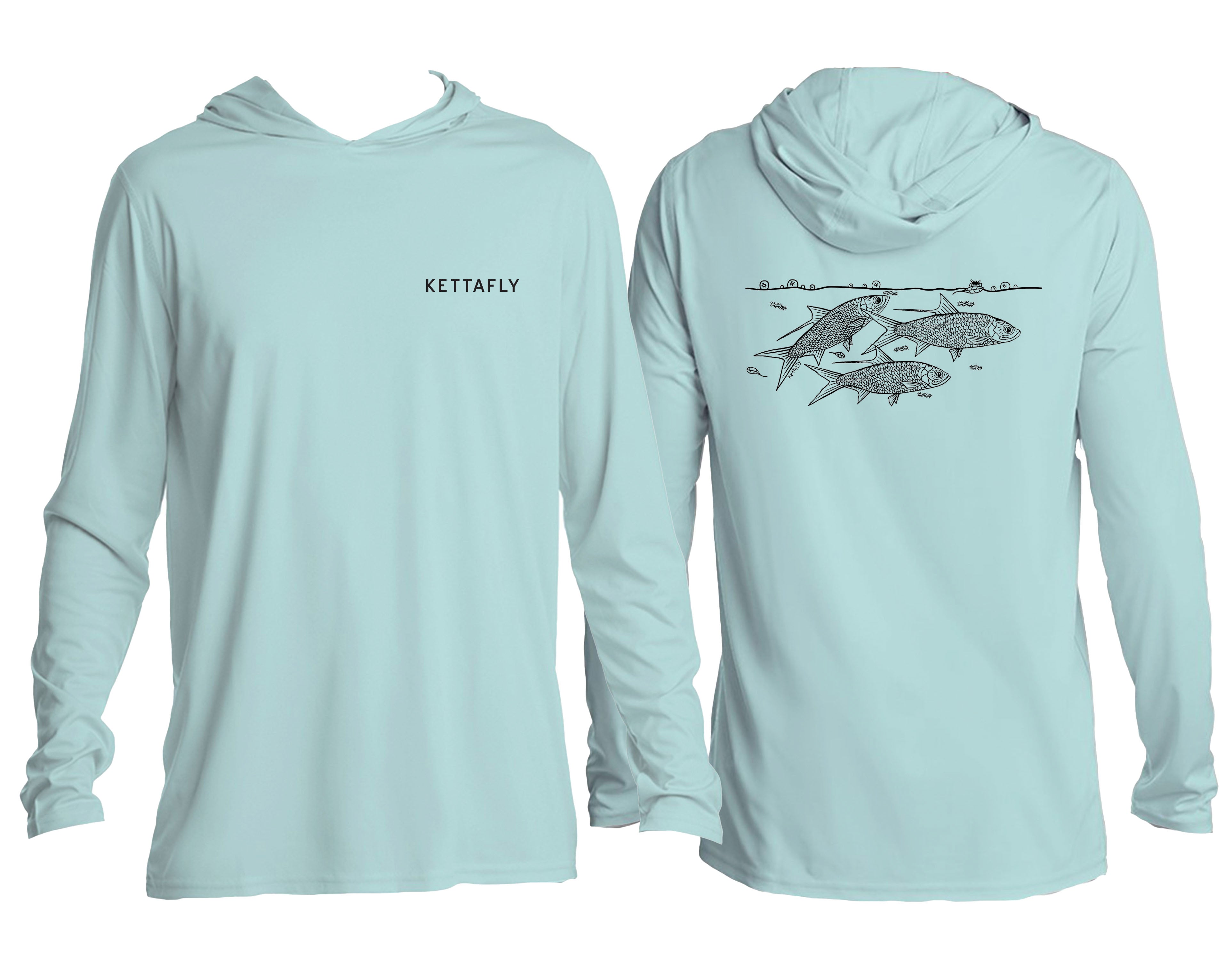 High Rollers Design (pocket & back) UPF50+ Hooded long sleeve Sun Shirt