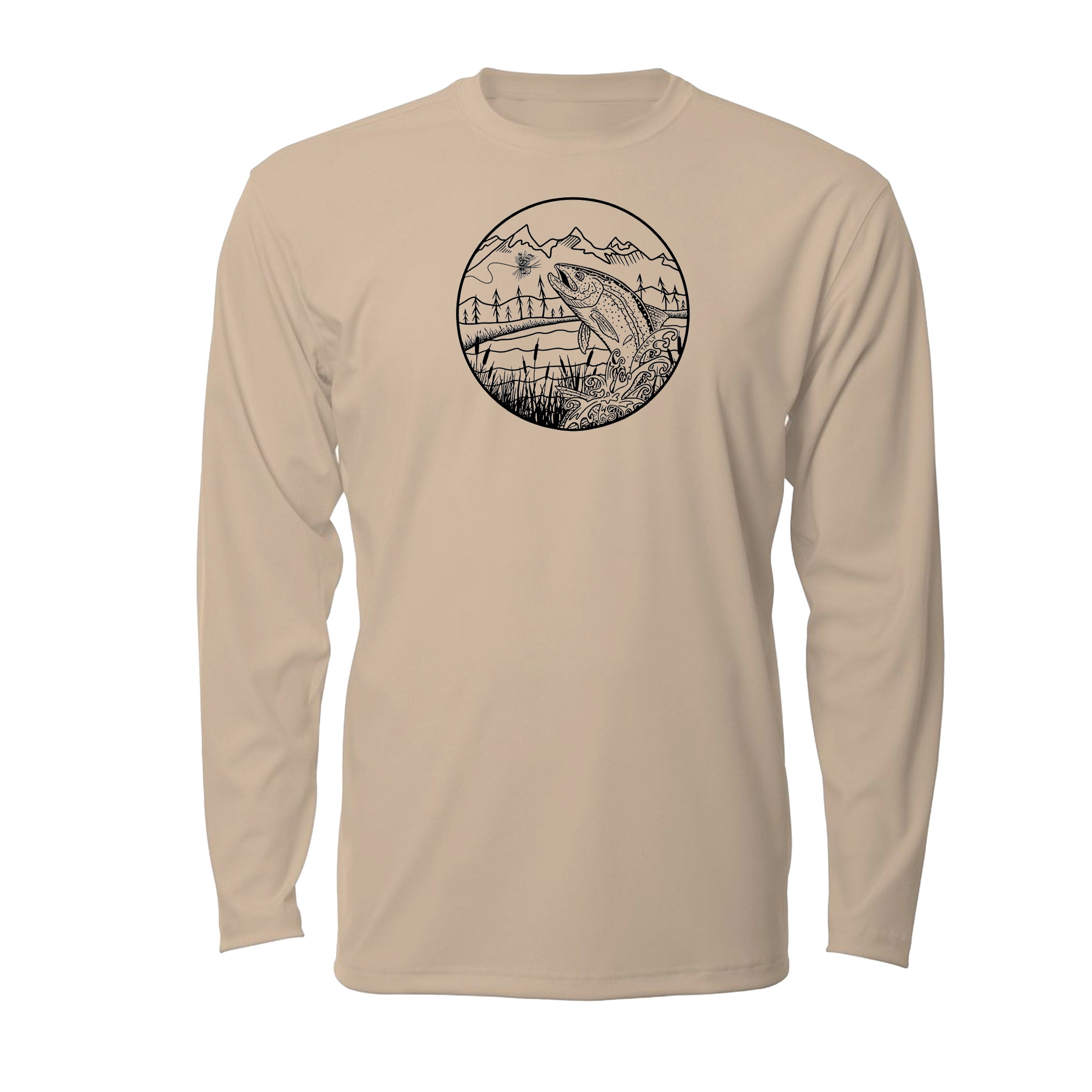 Jumping Rainbow Design (front) UPF50+ Long Sleeve Sun Shirt