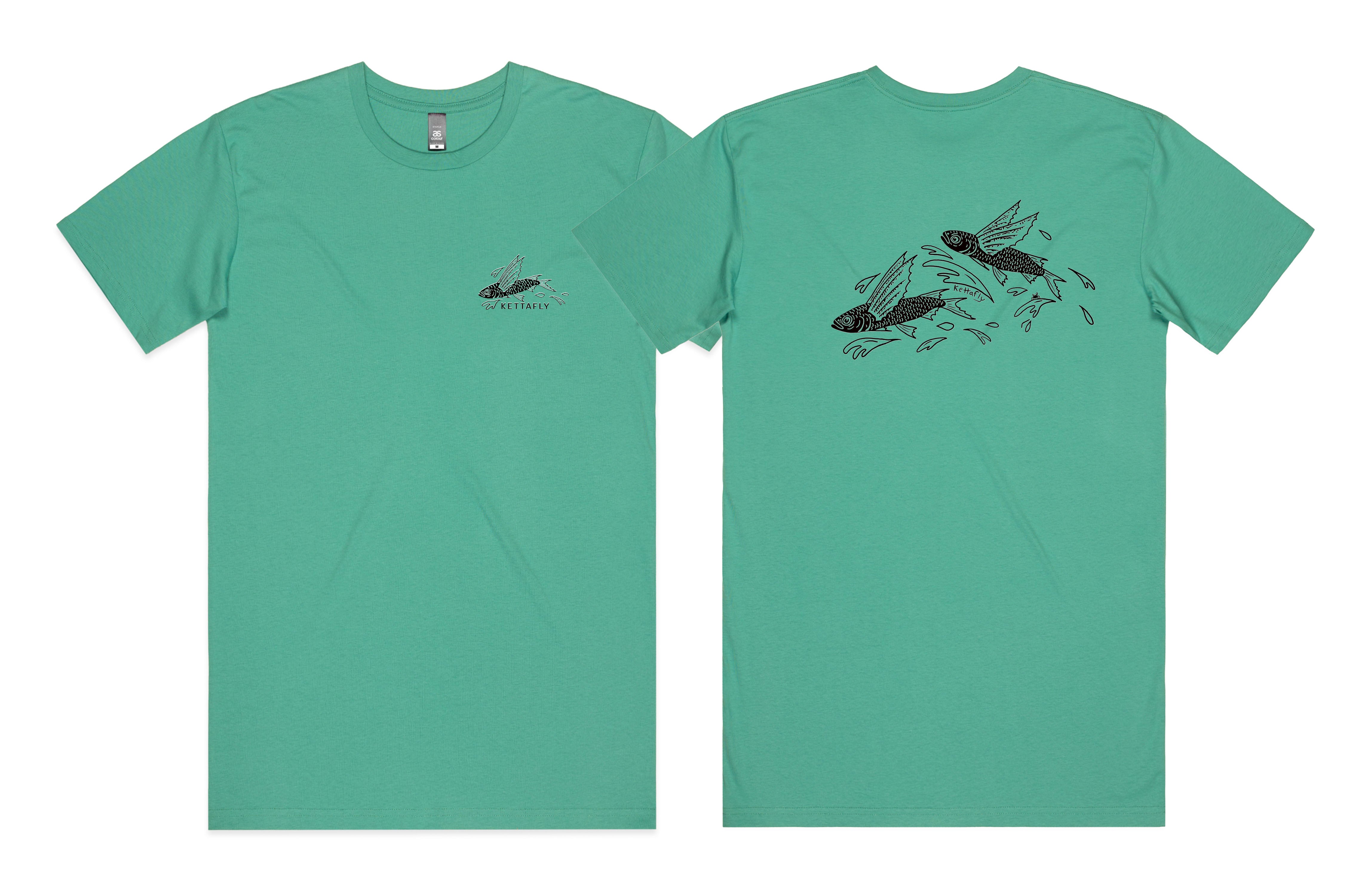 Flying Fish Design (pocket & back) T-Shirt Short Sleeve