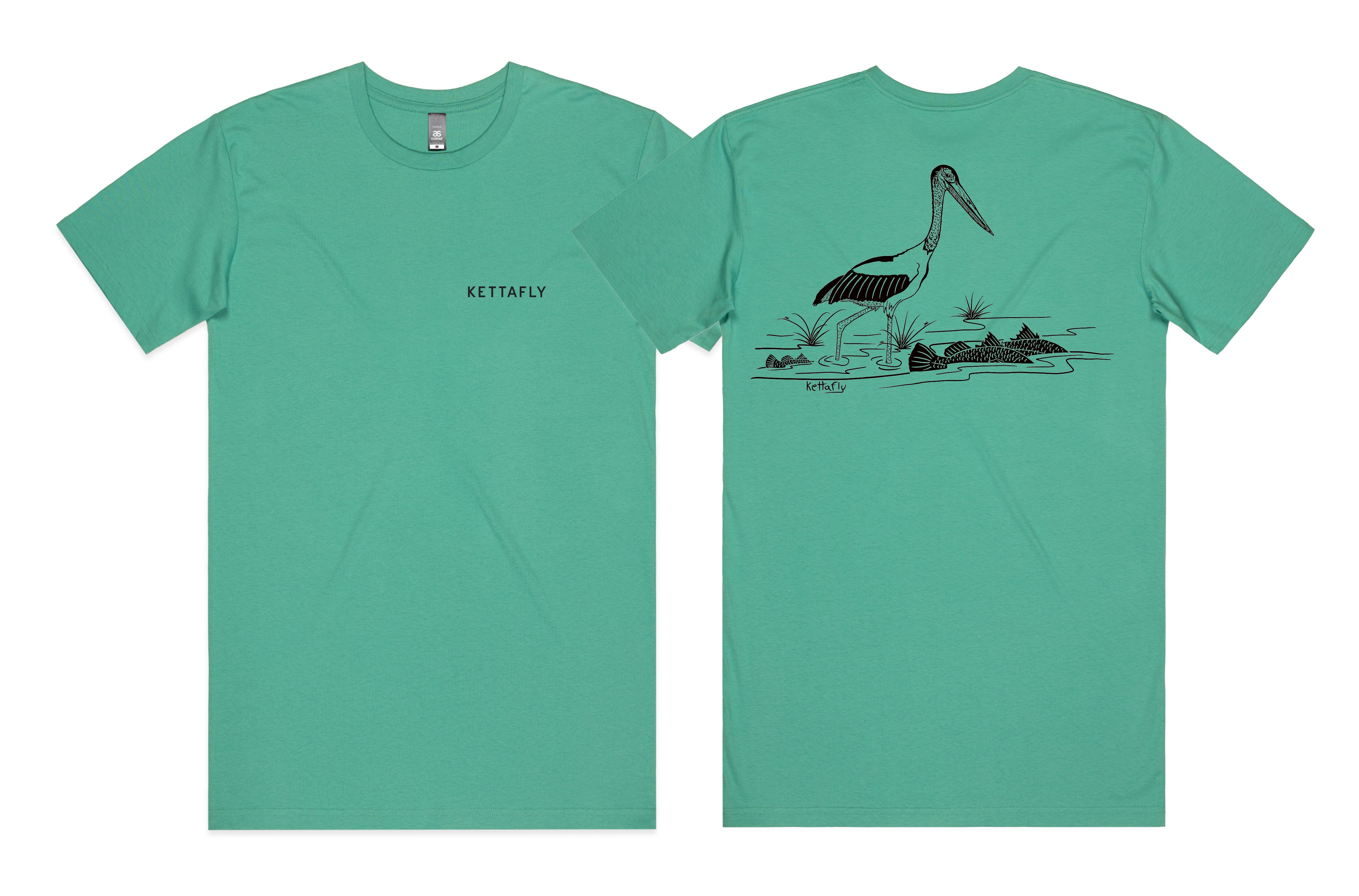 Jabiru & Barra Design (pocket & back) T-Shirt Short Sleeve