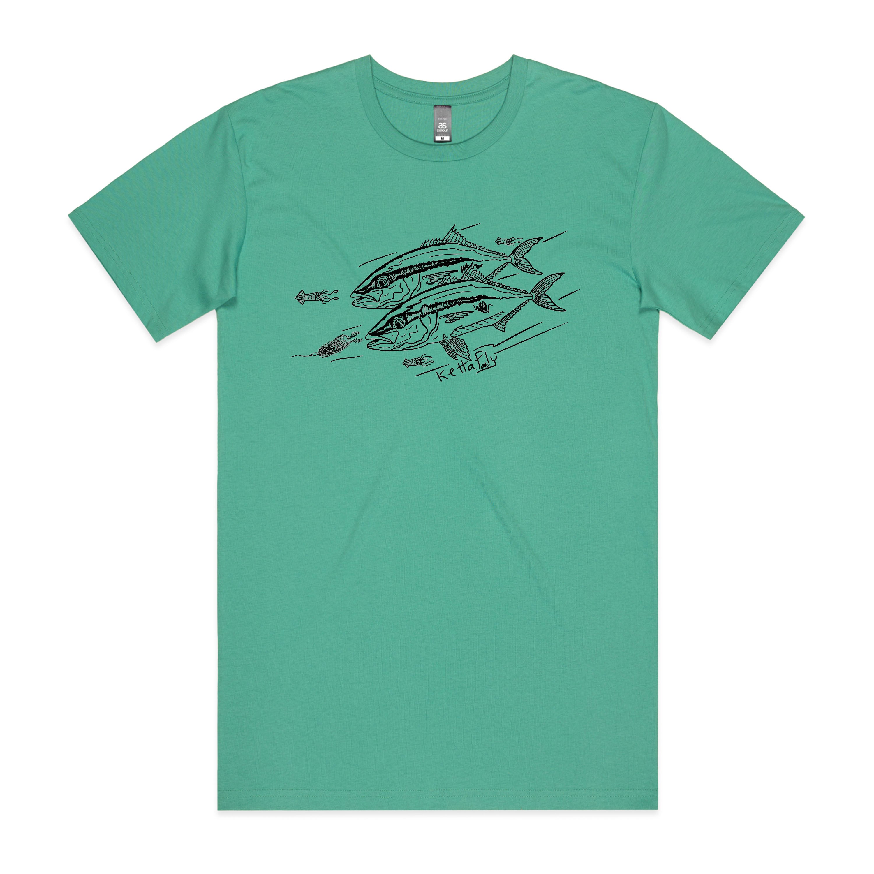 Kingfish Design (front) T-Shirt Short Sleeve