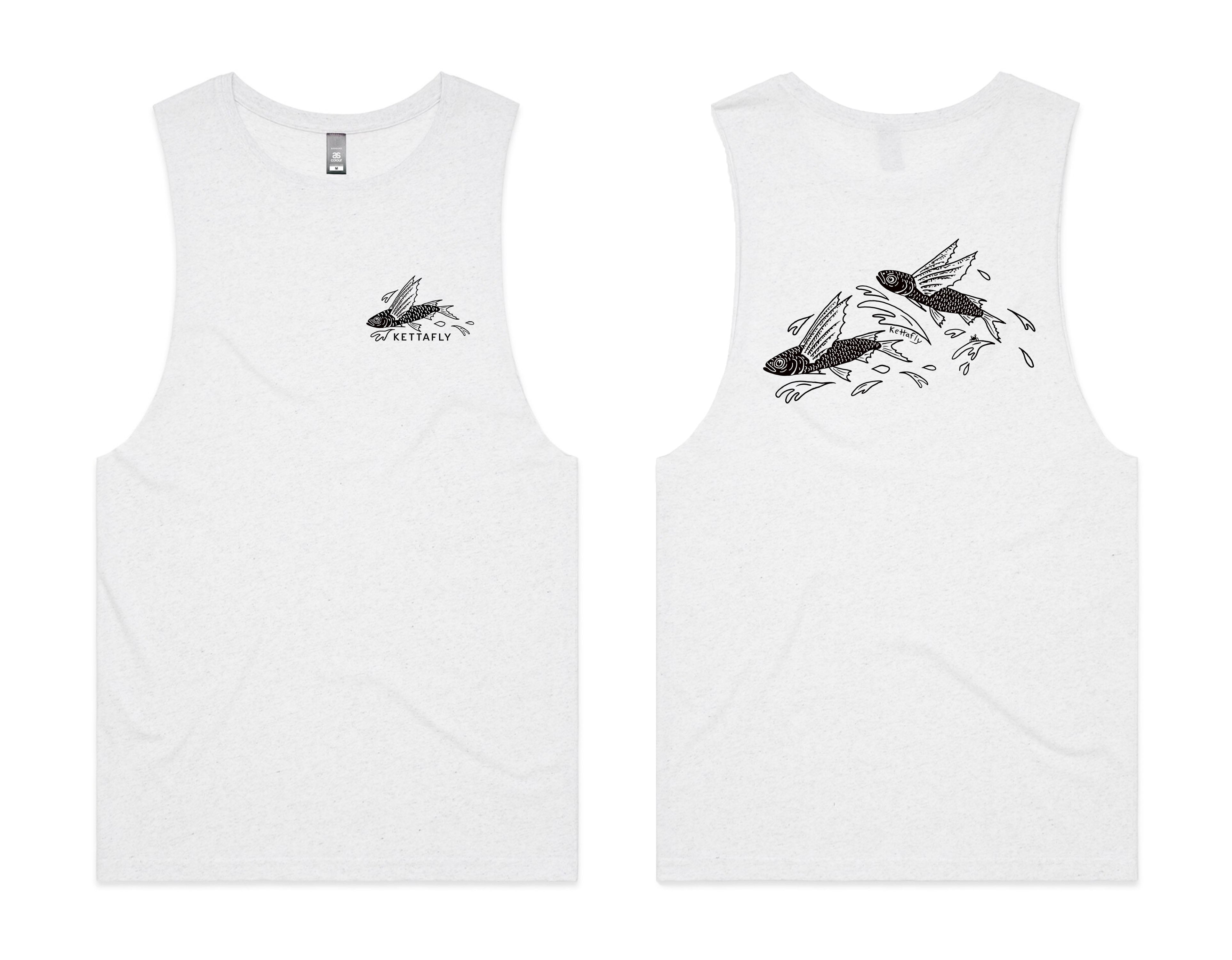 Flying Fish Design (pocket & back) Tank Top
